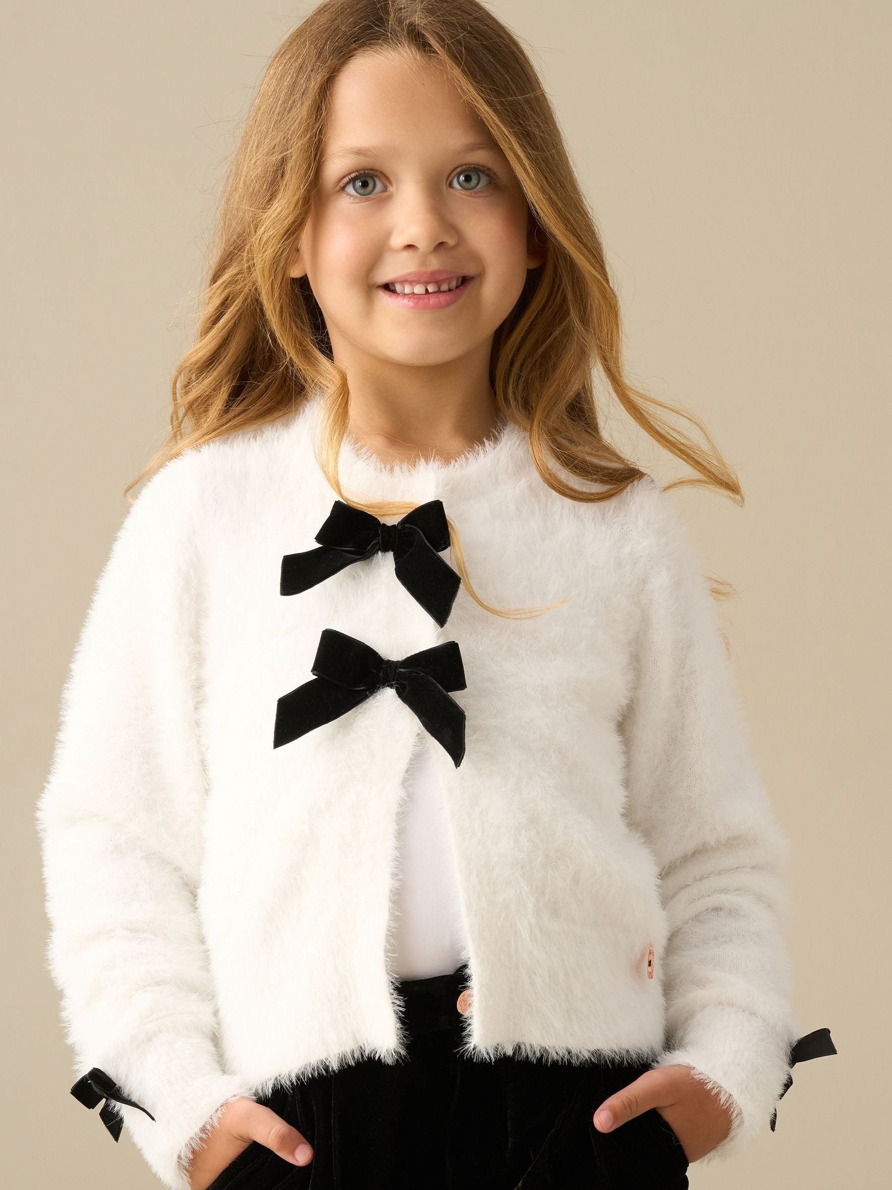 Dsiney Kidz - Angel & Rocket Cream Bella Cream Bow All Over Cardigan image 1