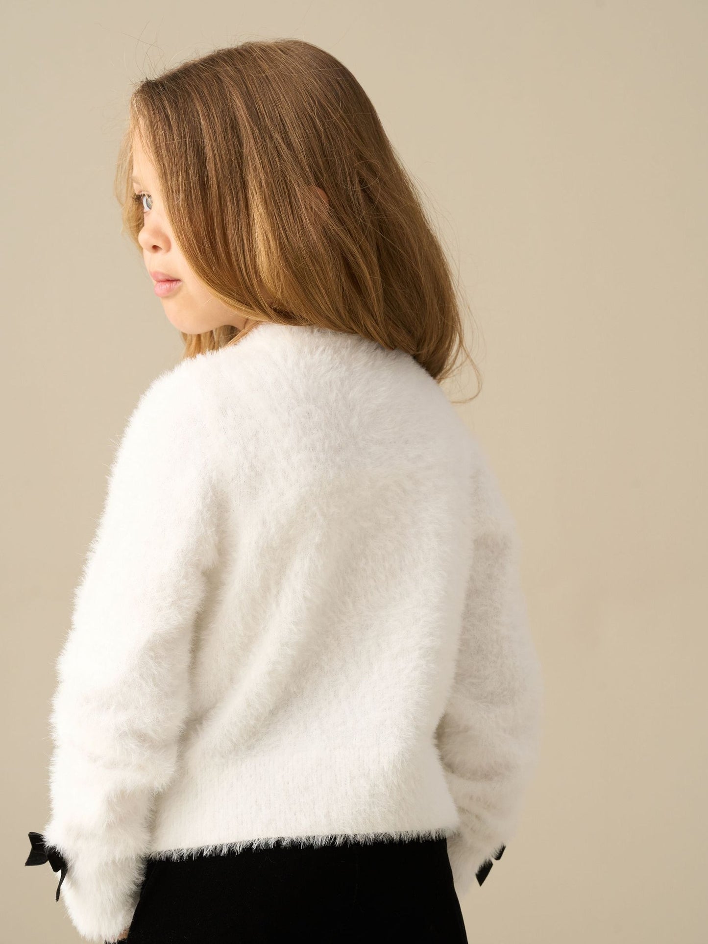 Dsiney Kidz - Angel & Rocket Cream Bella Cream Bow All Over Cardigan image 3