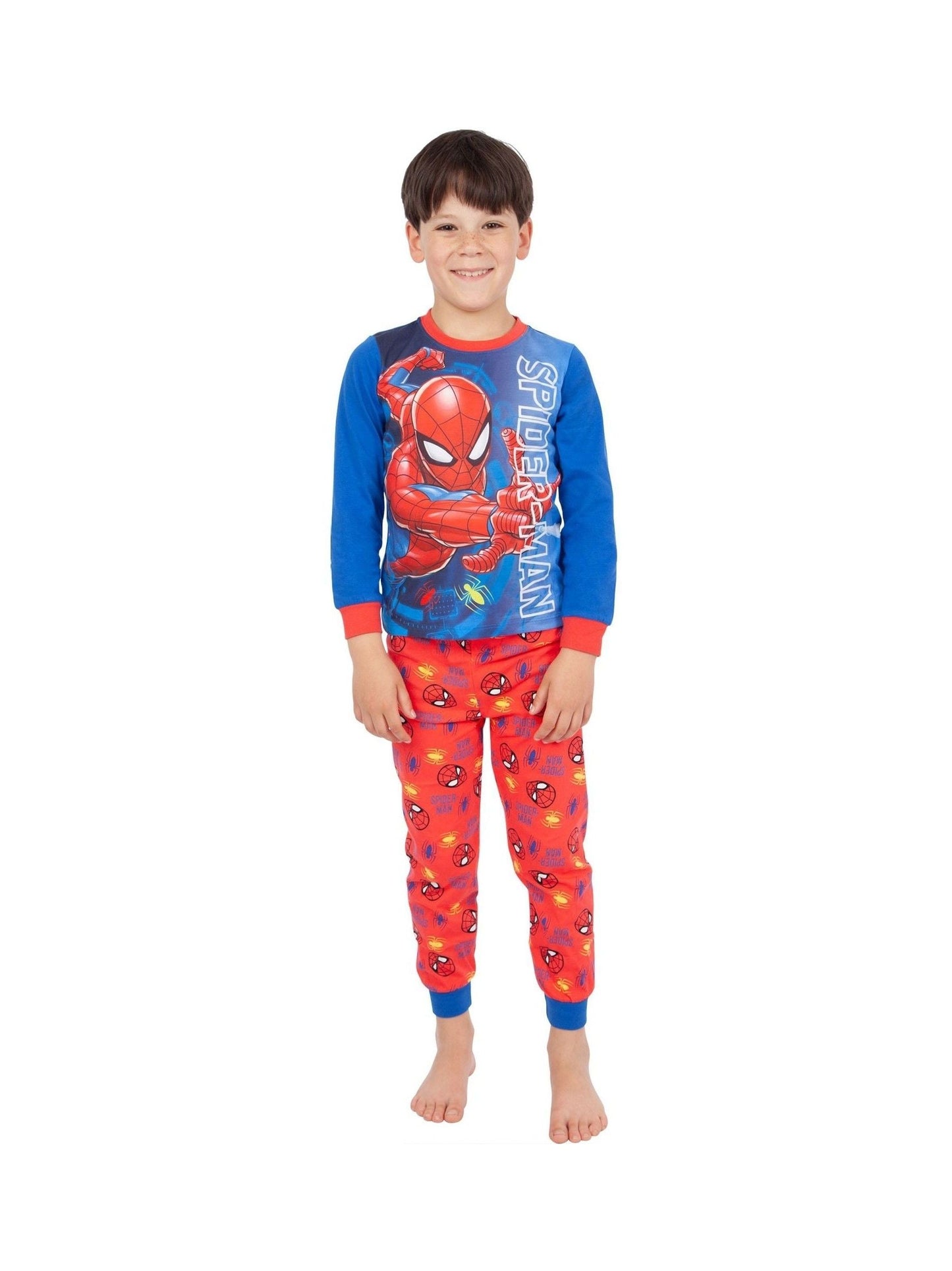 Dsiney Kidz - Character Blue 100% Cotton Spiderman Dressing Gown and Pyjamas Set image 6
