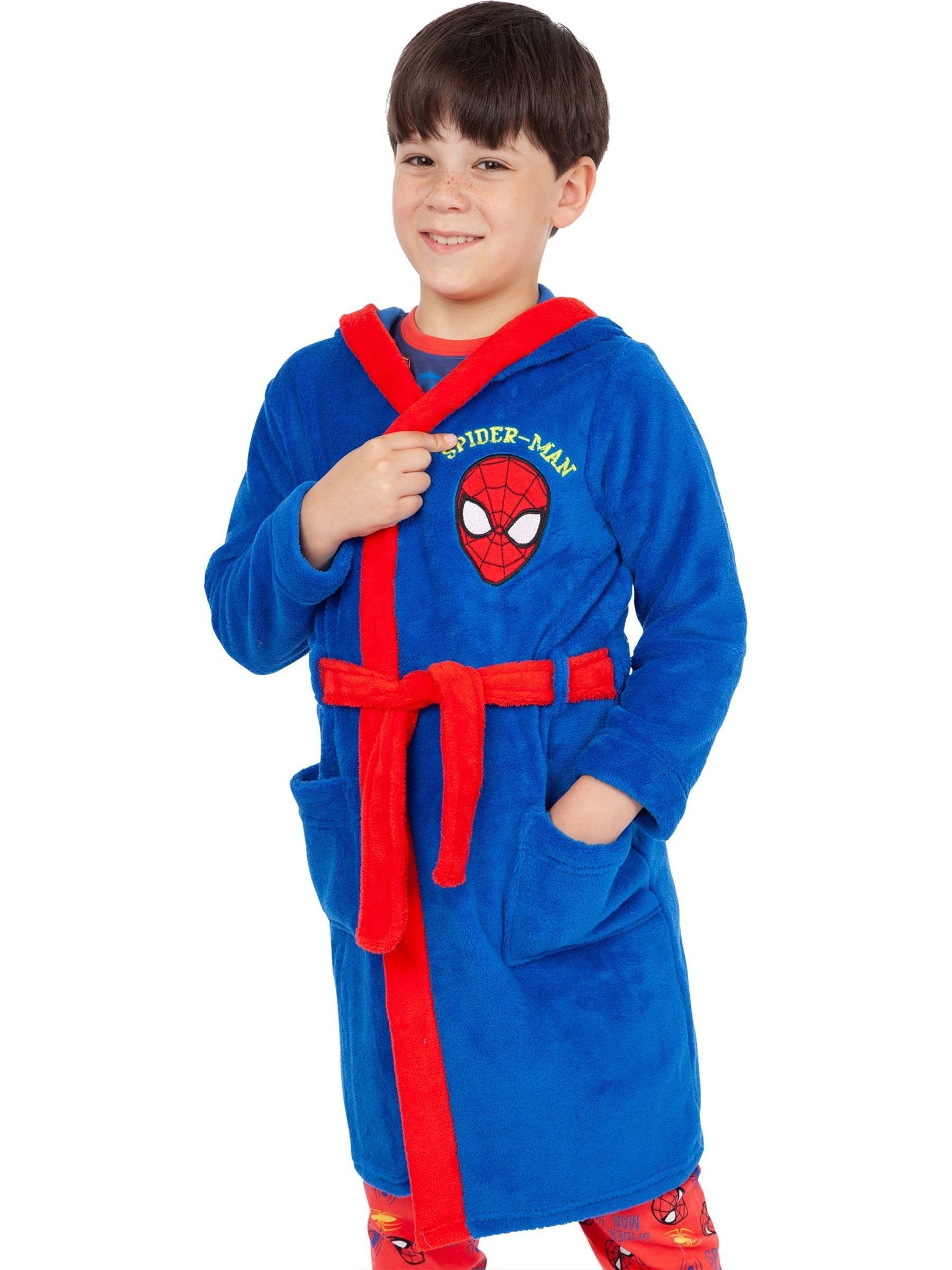 Dsiney Kidz - Character Blue 100% Cotton Spiderman Dressing Gown and Pyjamas Set image 7