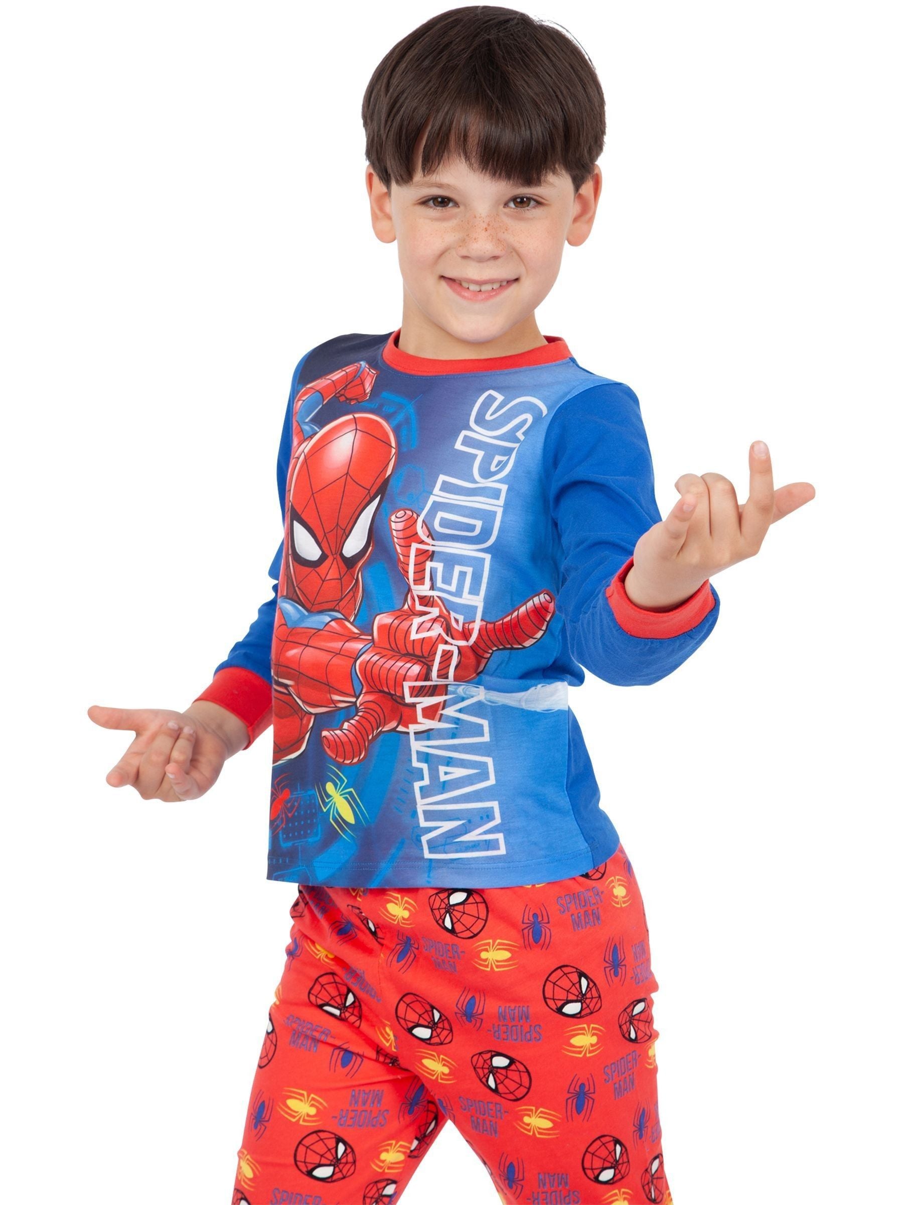 Dsiney Kidz - Character Blue 100% Cotton Spiderman Dressing Gown and Pyjamas Set image 8