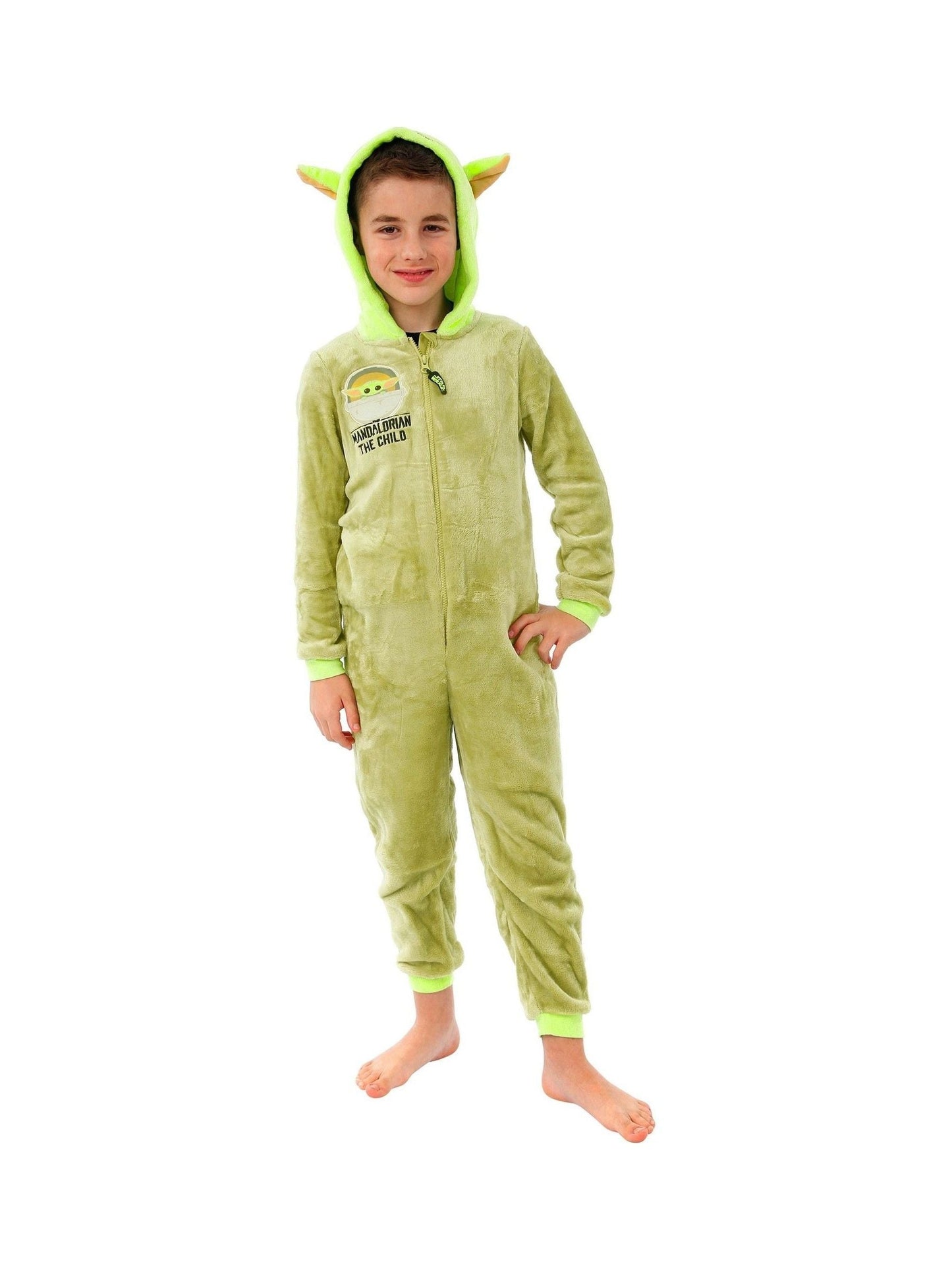 Dsiney Kidz - Character Green Mandalorian Star Wars Star Wars Grogu Fleece All-in-One image 4