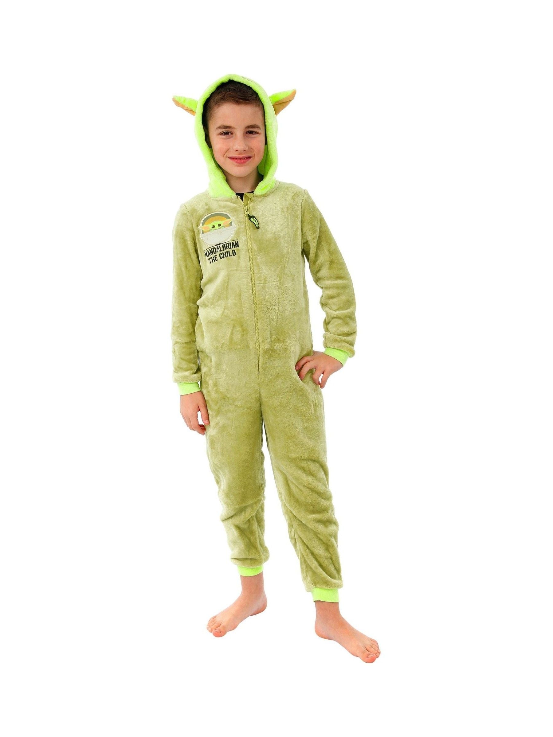 Dsiney Kidz - Character Green Mandalorian Star Wars Star Wars Grogu Fleece All-in-One image 4