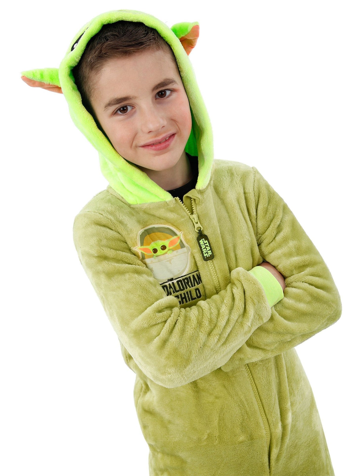 Dsiney Kidz - Character Green Mandalorian Star Wars Star Wars Grogu Fleece All-in-One image 5