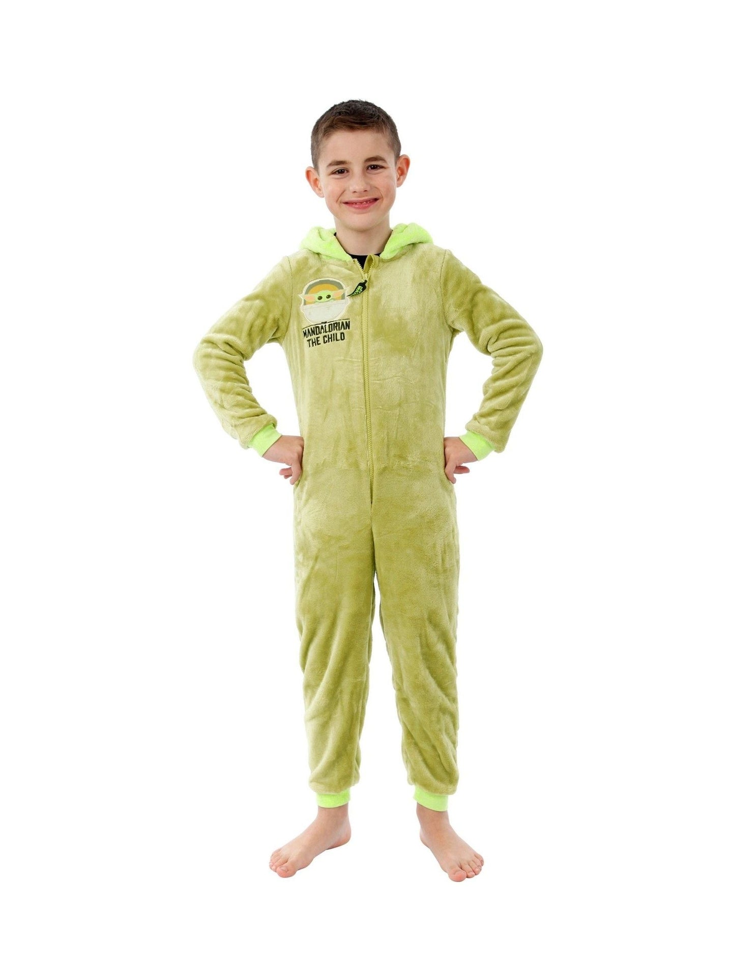 Dsiney Kidz - Character Green Mandalorian Star Wars Star Wars Grogu Fleece All-in-One image 6