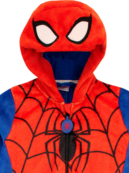 Dsiney Kidz - Character Red Spiderman Hooded Fleece All In One image 2