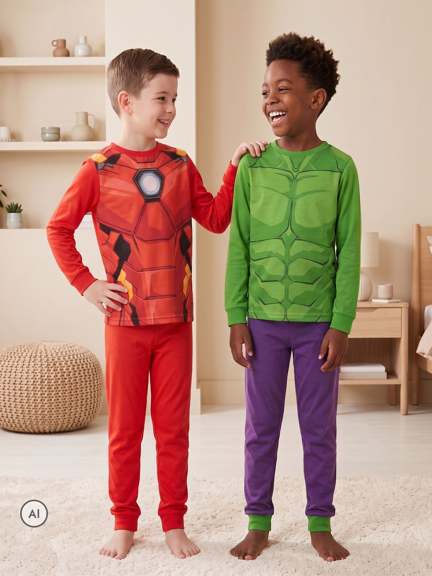 Dsiney Kidz - Character Green Avengers Iron Man and Hulk Pyjamas 2 Pack image 1