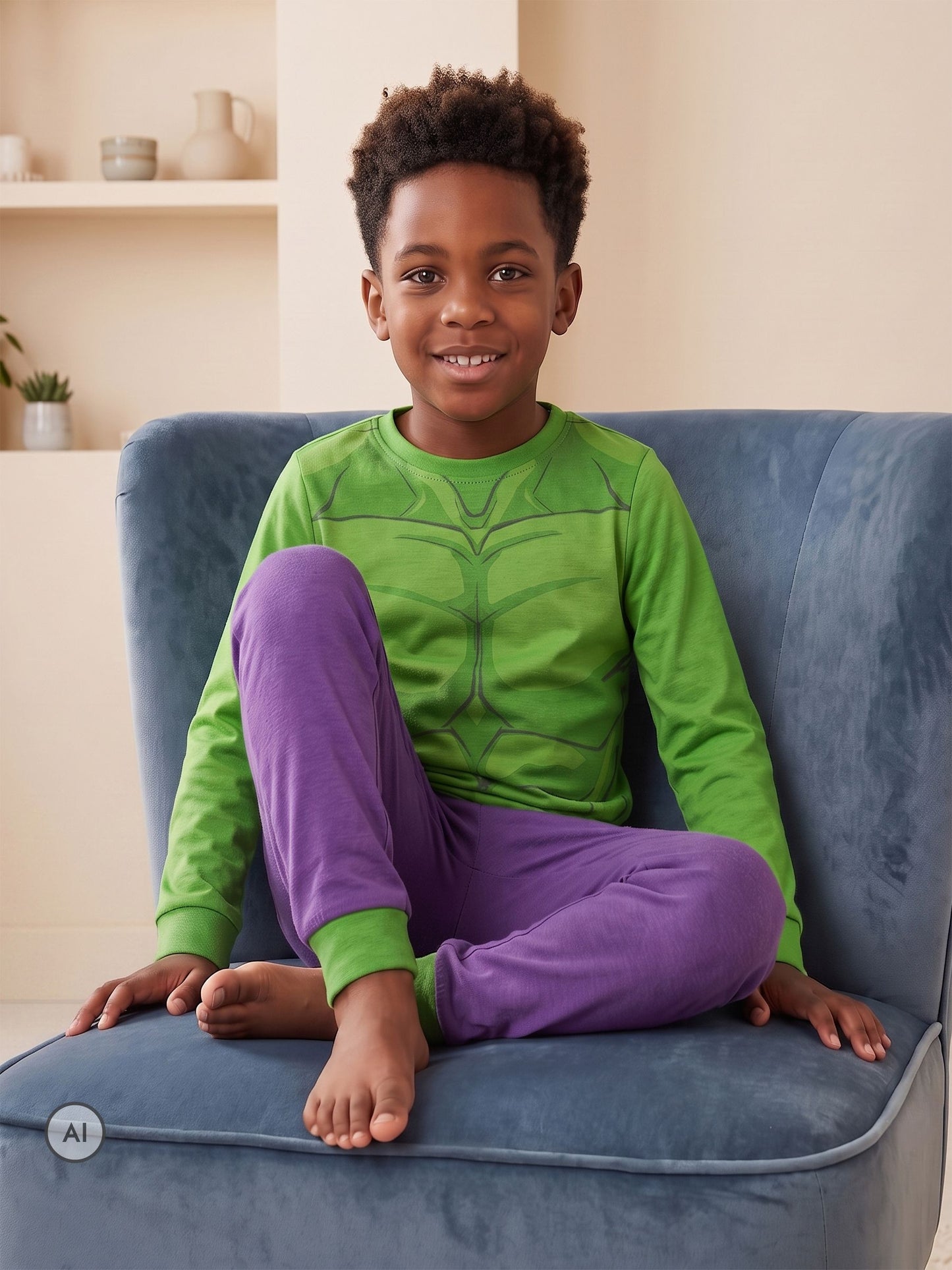 Dsiney Kidz - Character Green Avengers Iron Man and Hulk Pyjamas 2 Pack image 3