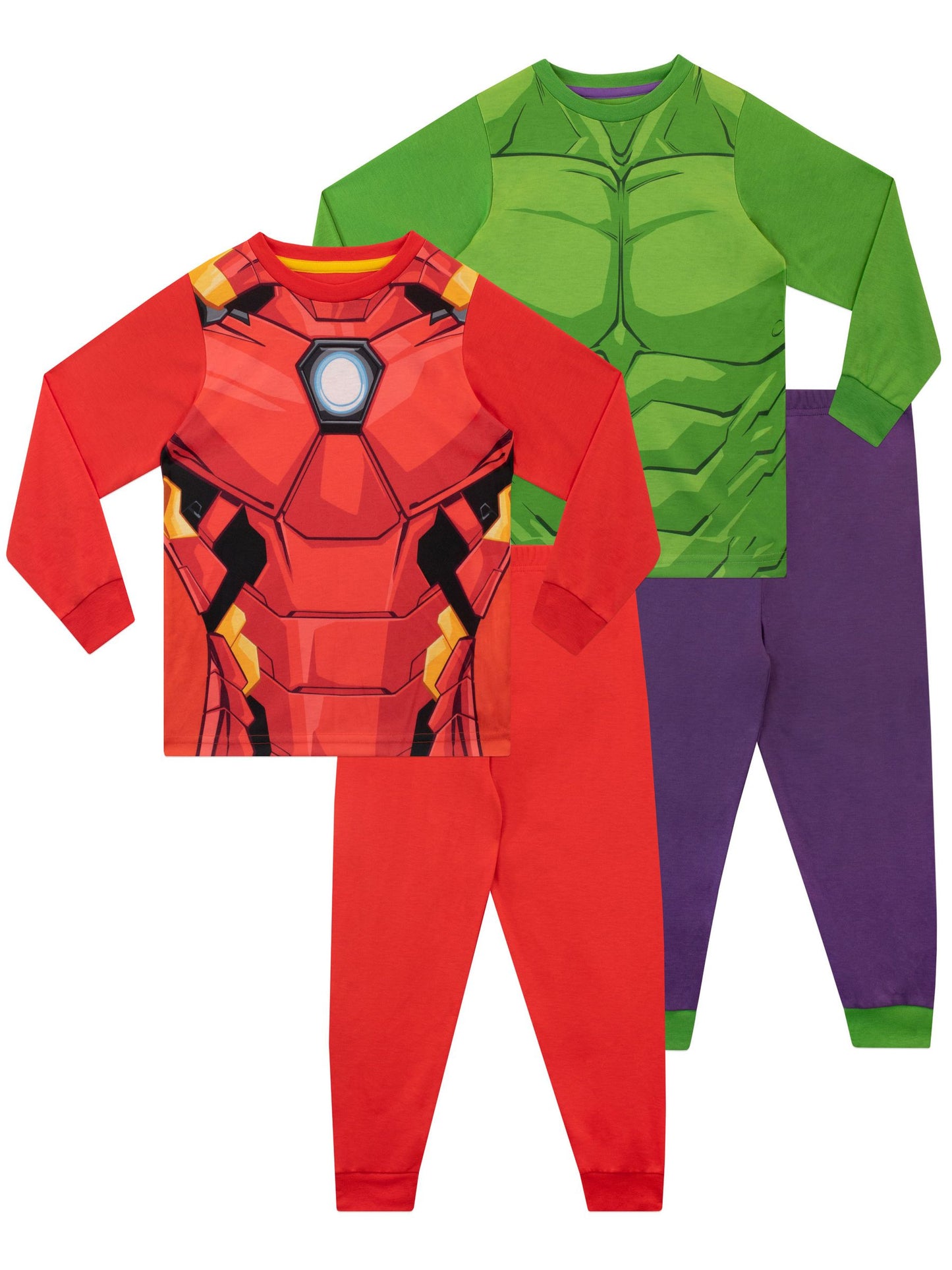 Dsiney Kidz - Character Green Avengers Iron Man and Hulk Pyjamas 2 Pack image 5