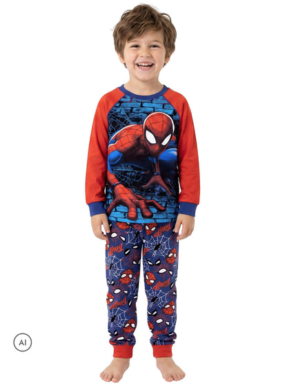 Dsiney Kidz - Character Blue Spiderman Marvel Printed Long Sleeve Pyjamas image 2