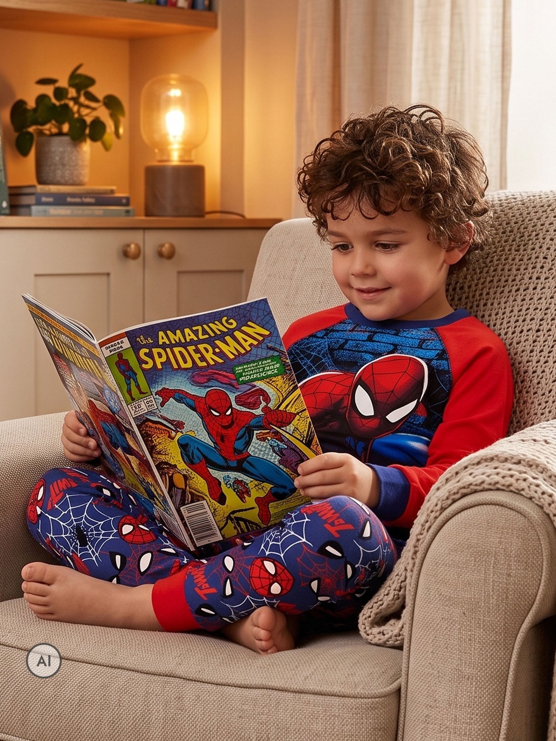 Dsiney Kidz - Character Blue Spiderman Marvel Printed Long Sleeve Pyjamas image 7