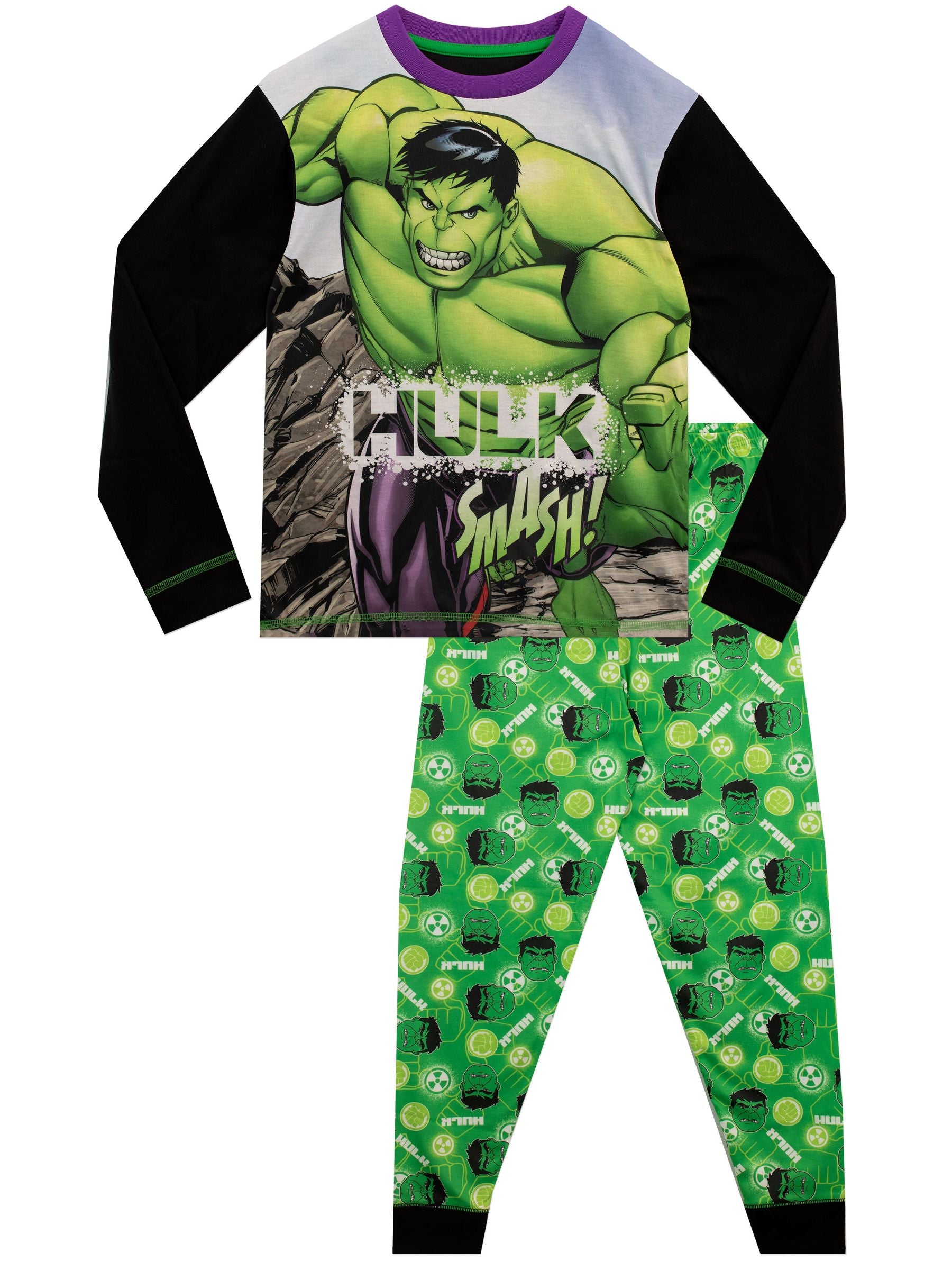 Dsiney Kidz - Character Green Hulk Marvel Printed Long Sleeve Pyjamas image 1