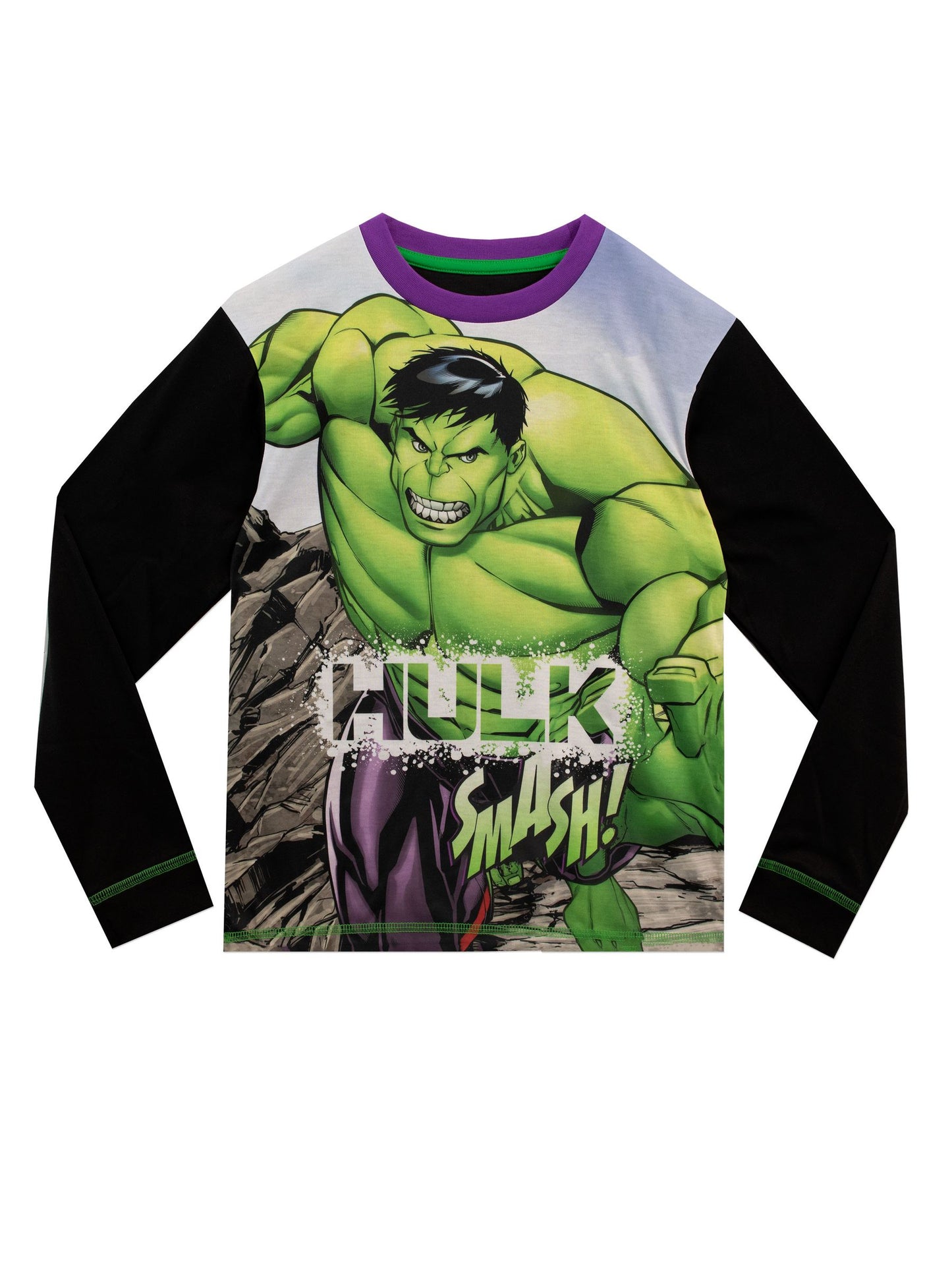 Dsiney Kidz - Character Green Hulk Marvel Printed Long Sleeve Pyjamas image 2