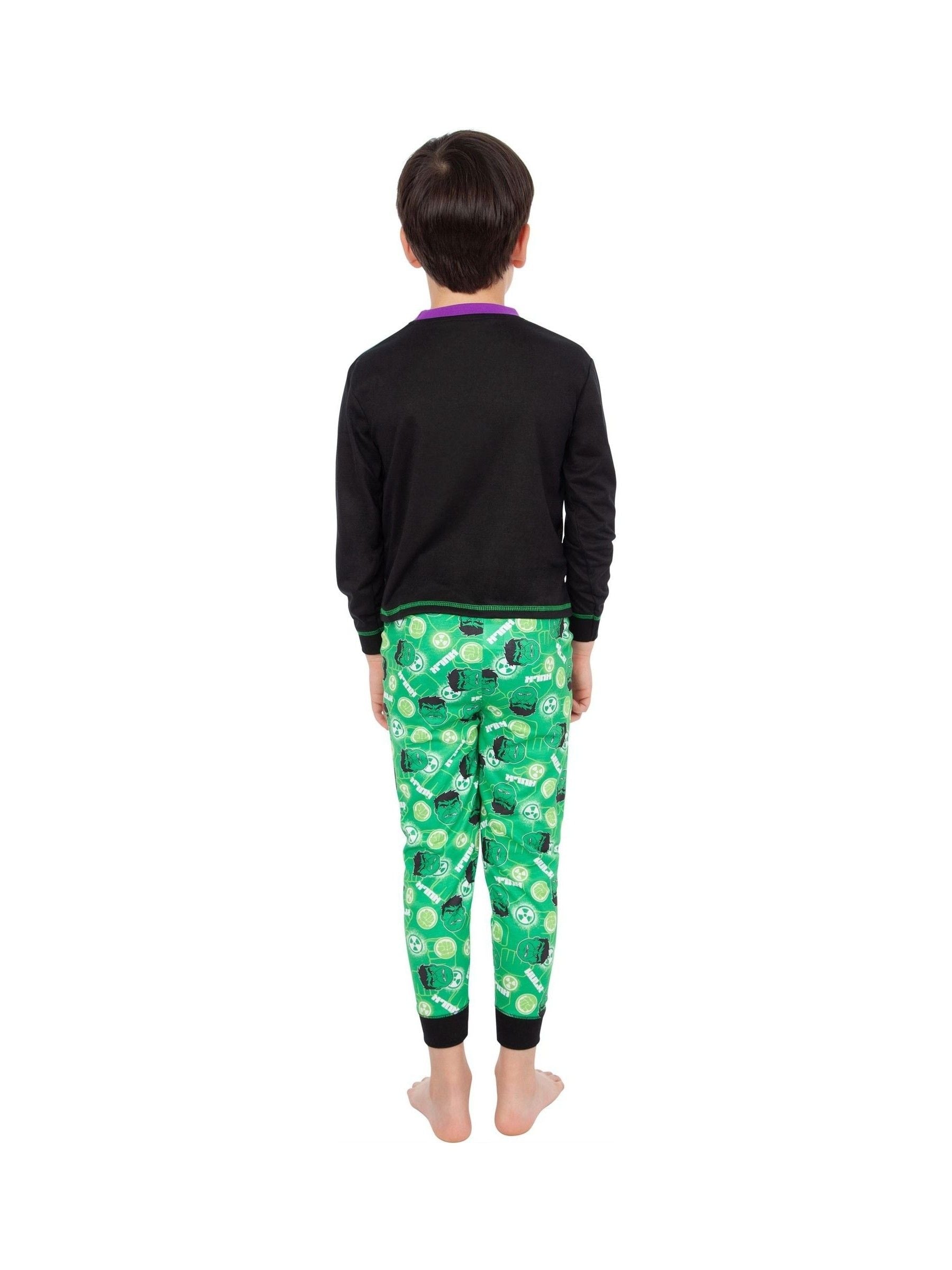 Dsiney Kidz - Character Green Hulk Marvel Printed Long Sleeve Pyjamas image 7