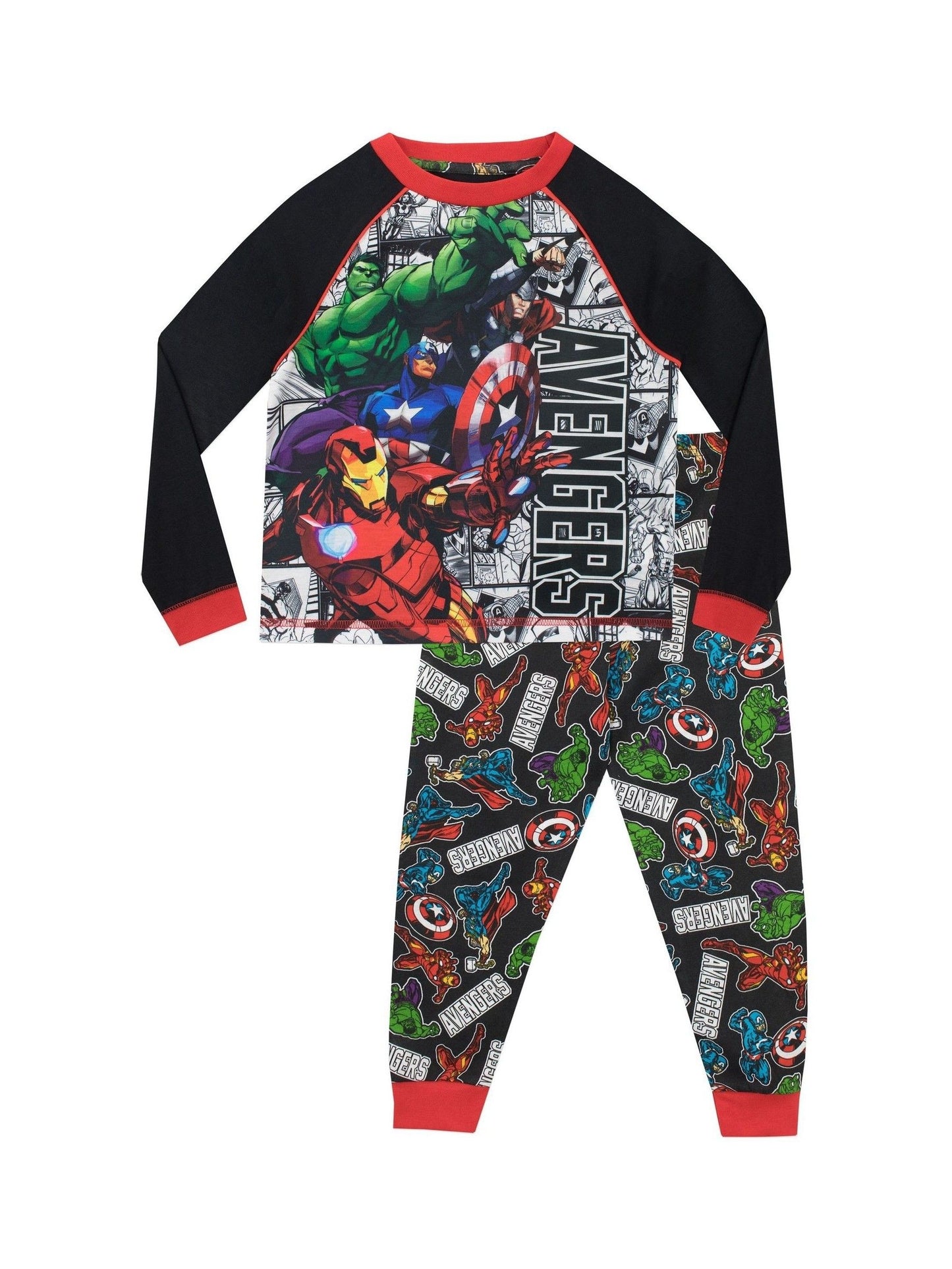 Dsiney Kidz - Character Black/Red Avengers Printed Long Sleeve Pyjamas image 1