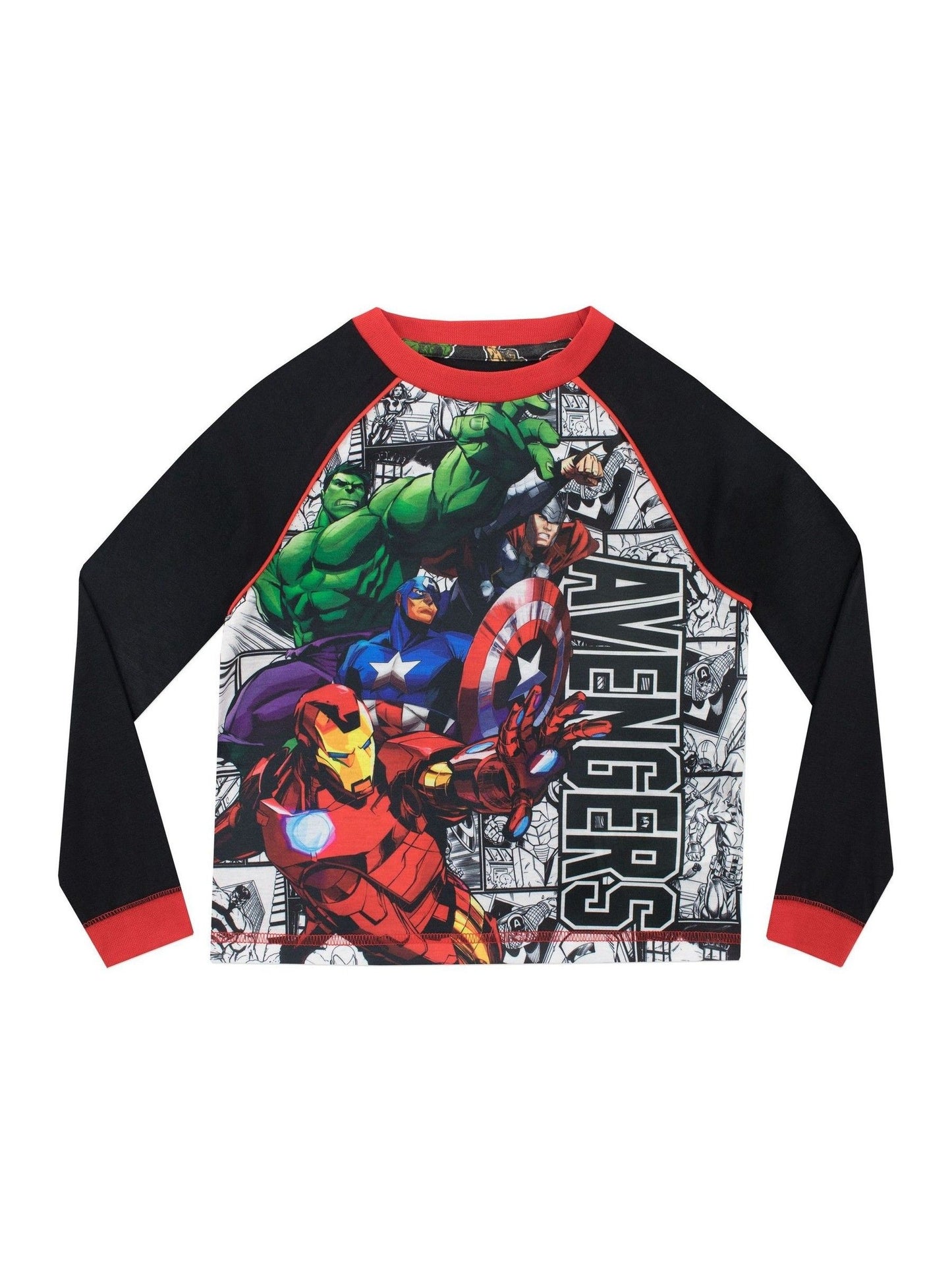 Dsiney Kidz - Character Black/Red Avengers Printed Long Sleeve Pyjamas image 2