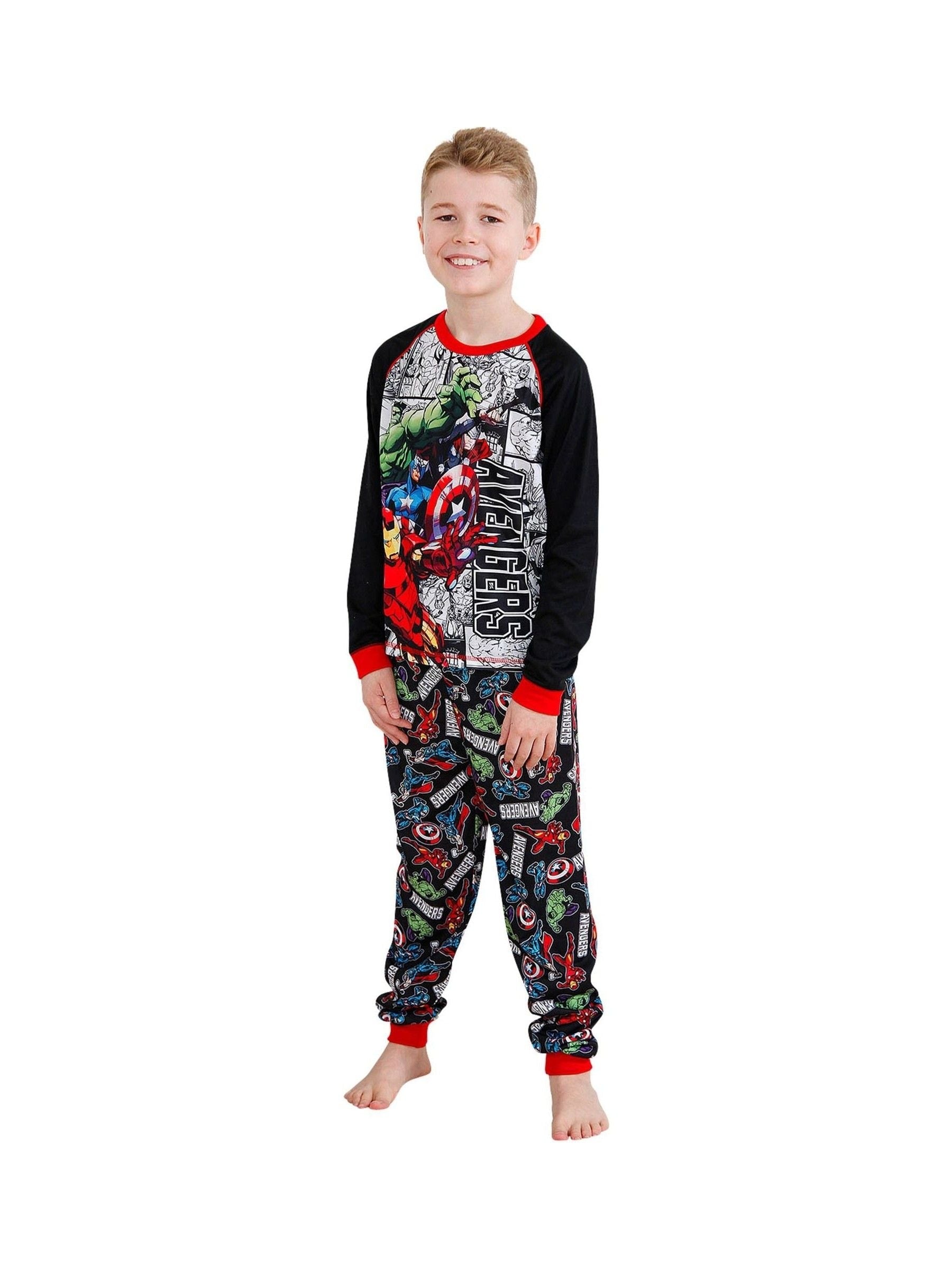 Dsiney Kidz - Character Black/Red Avengers Printed Long Sleeve Pyjamas image 4