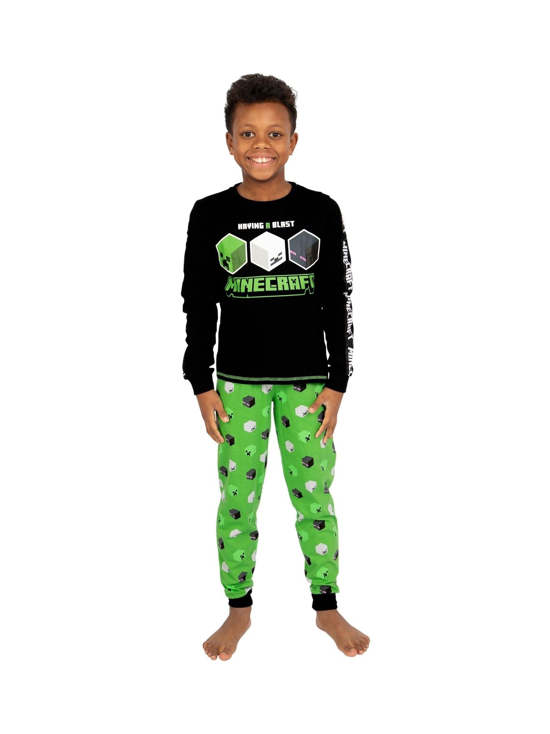 Dsiney Kidz - Character Black 100% Cotton Minecraft Pyjamas image 6