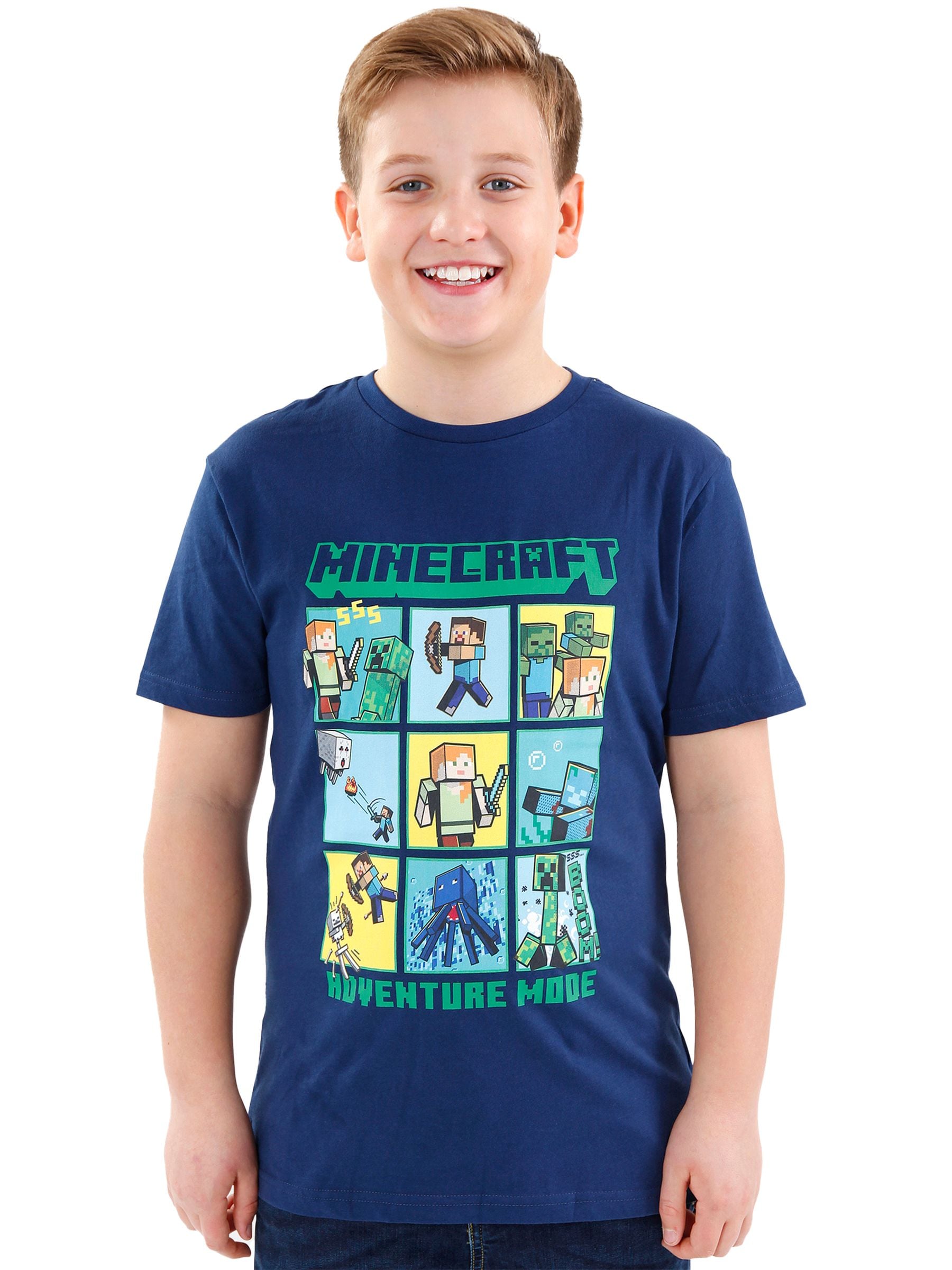 Dsiney Kidz - Character Blue 100% Cotton Minecraft T-Shirt image 3