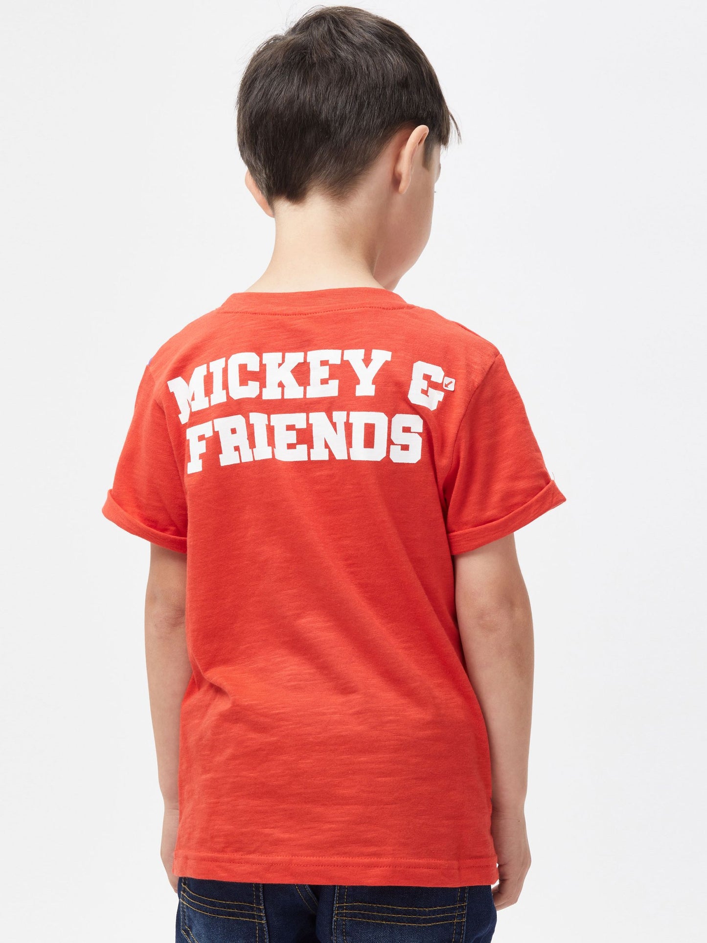 Character Red 100% Cotton Mickey Mouse Donald & Goofy T-Shirt image 2