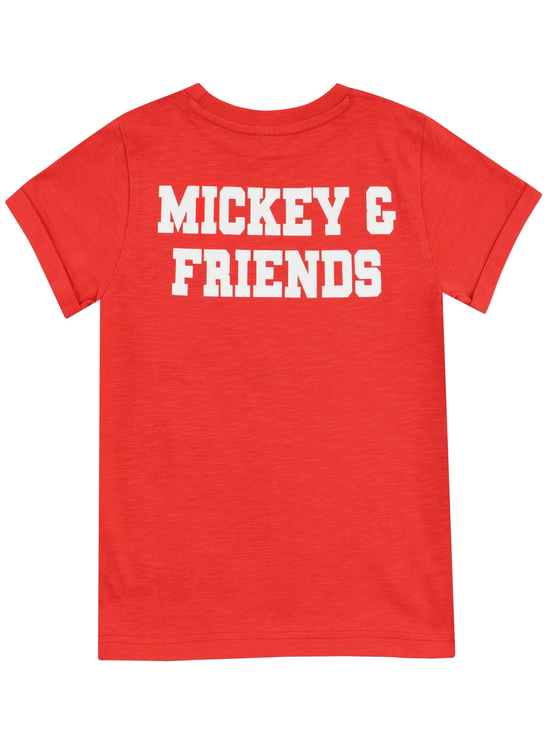 Character Red 100% Cotton Mickey Mouse Donald & Goofy T-Shirt image 6