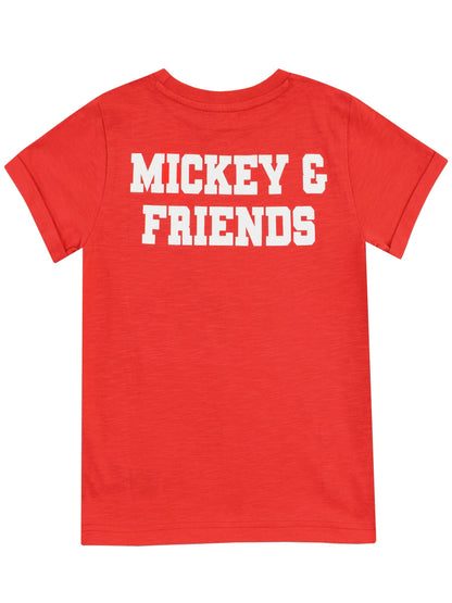 Character Red 100% Cotton Mickey Mouse Donald & Goofy T-Shirt image 6