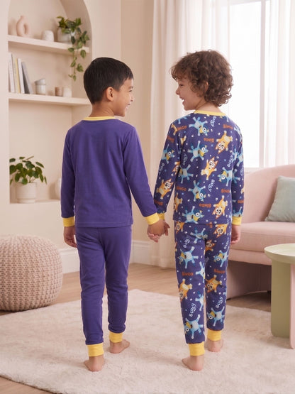 Dsiney Kidz - Bluey Purple Character Bluey & Bingo 2 Pack Long Sleeve Pyjamas image 3