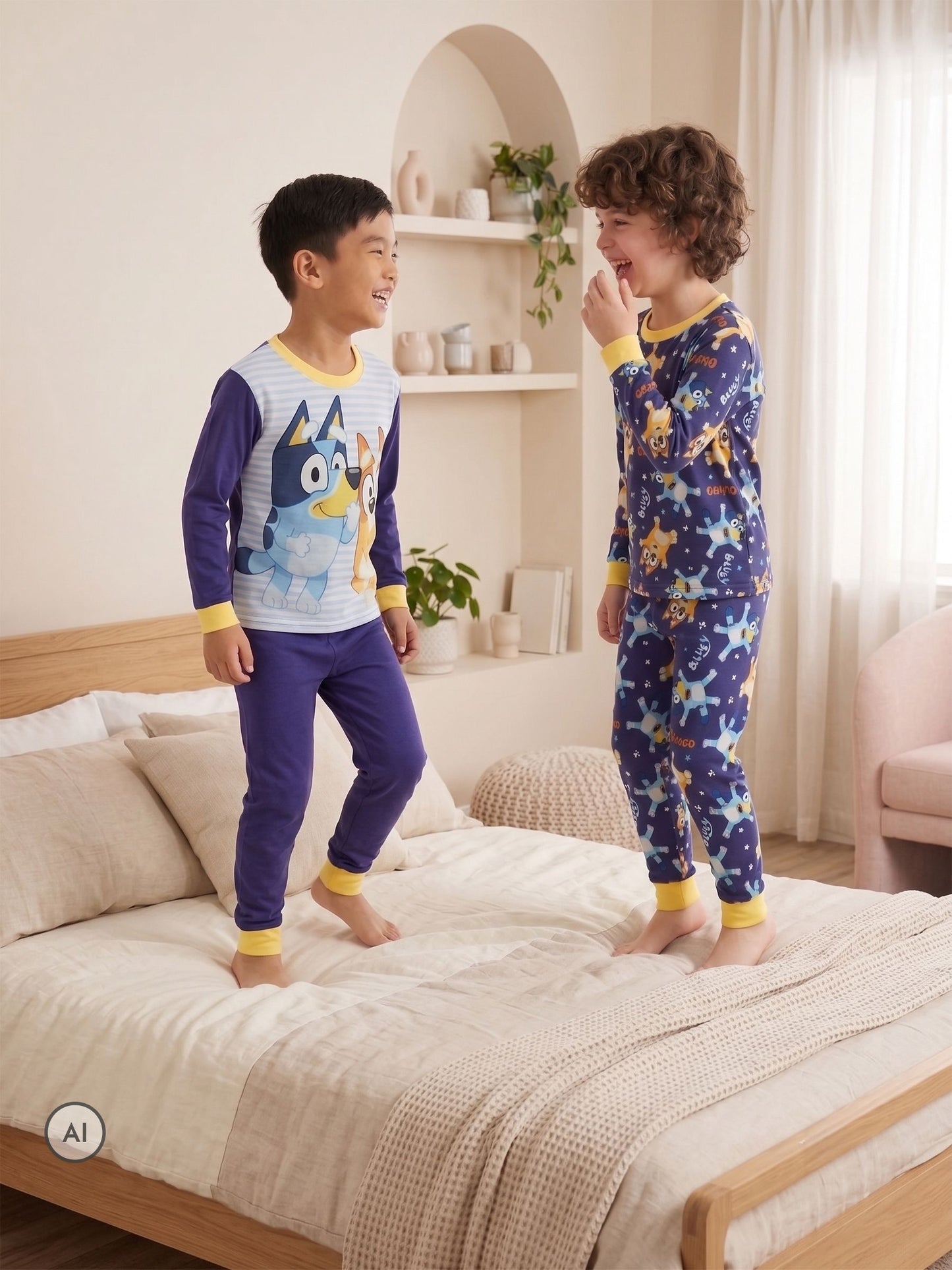 Dsiney Kidz - Bluey Purple Character Bluey & Bingo 2 Pack Long Sleeve Pyjamas image 4