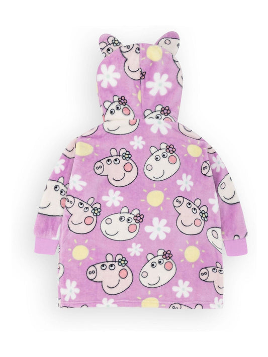 Vanilla Underground Purple Peppa Pig Kids Printed Fleece Blanket Hoodie - image 2