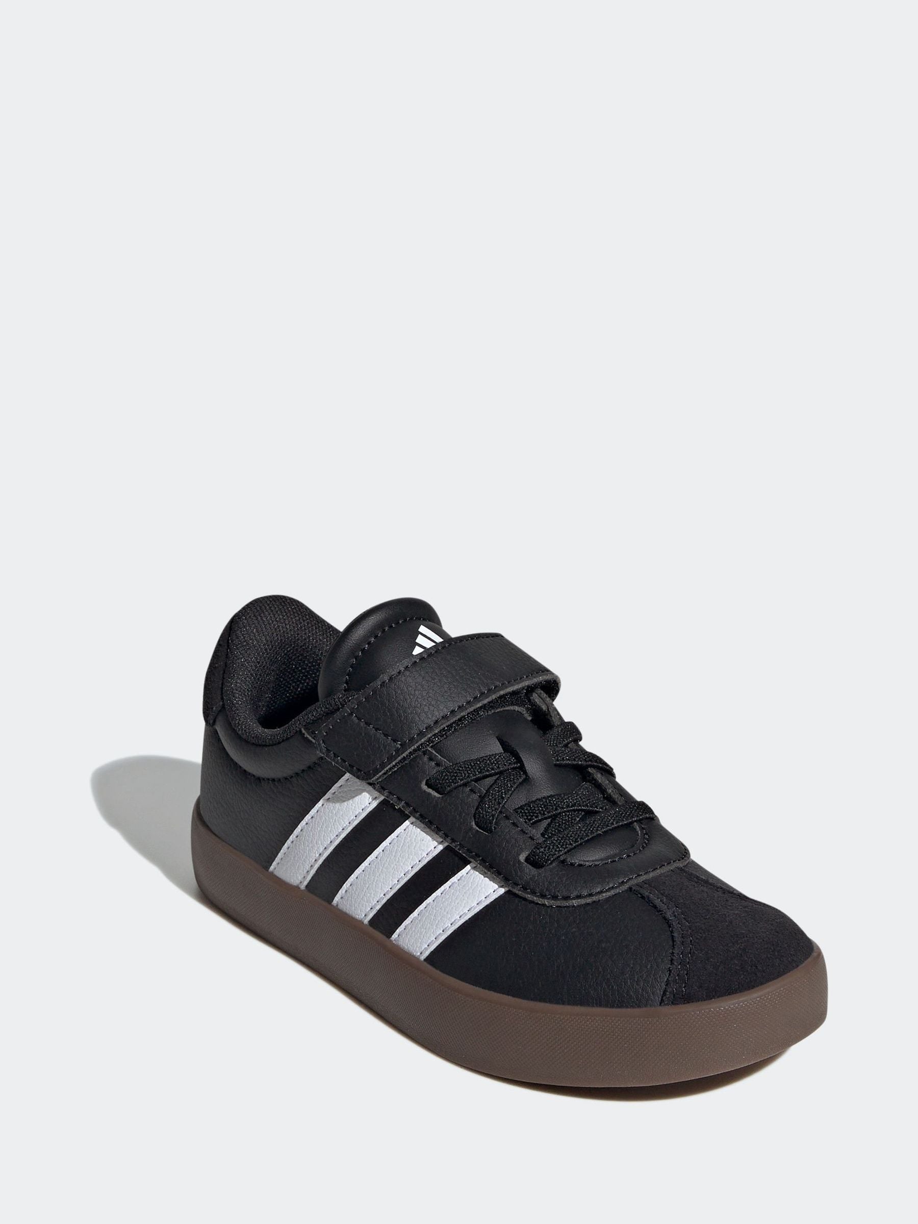 adidas Black/Tan Vl Court 3.0 Trainers image 3