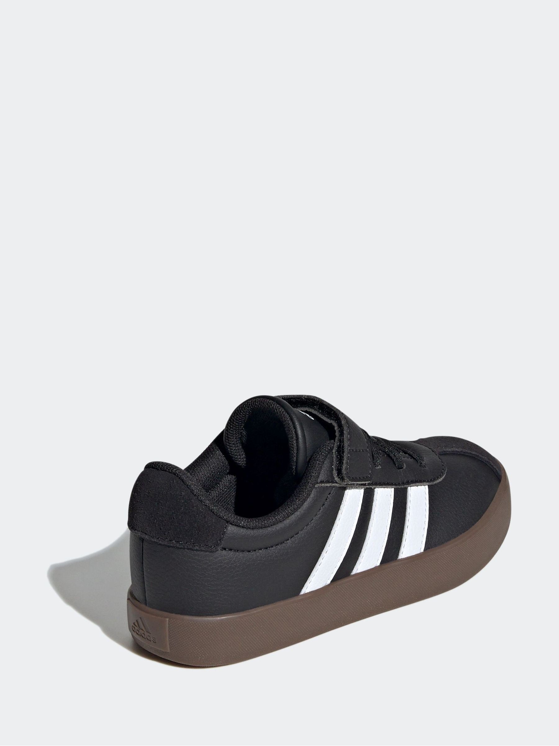 adidas Black/Tan Vl Court 3.0 Trainers image 4