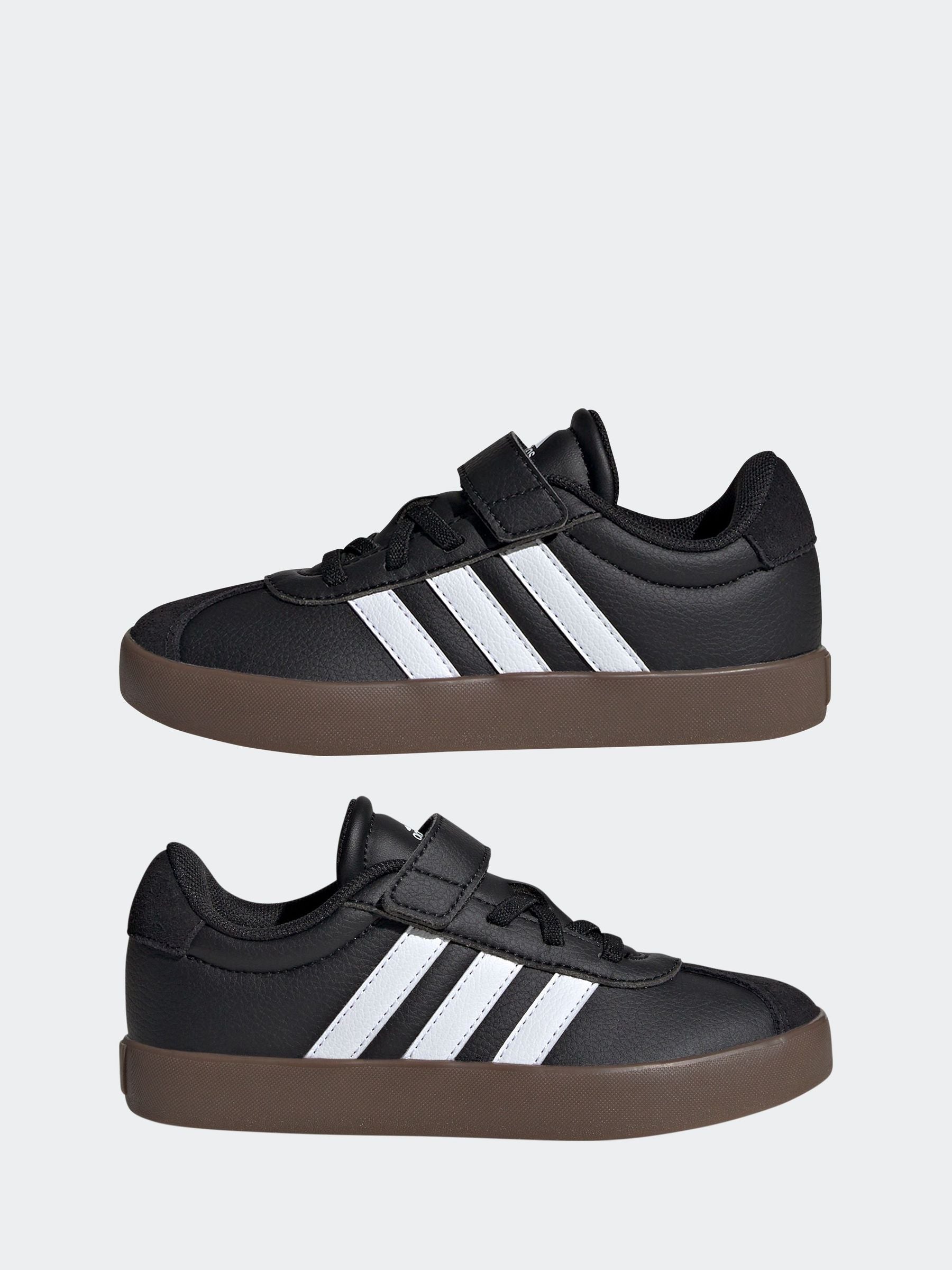 adidas Black/Tan Vl Court 3.0 Trainers image 5