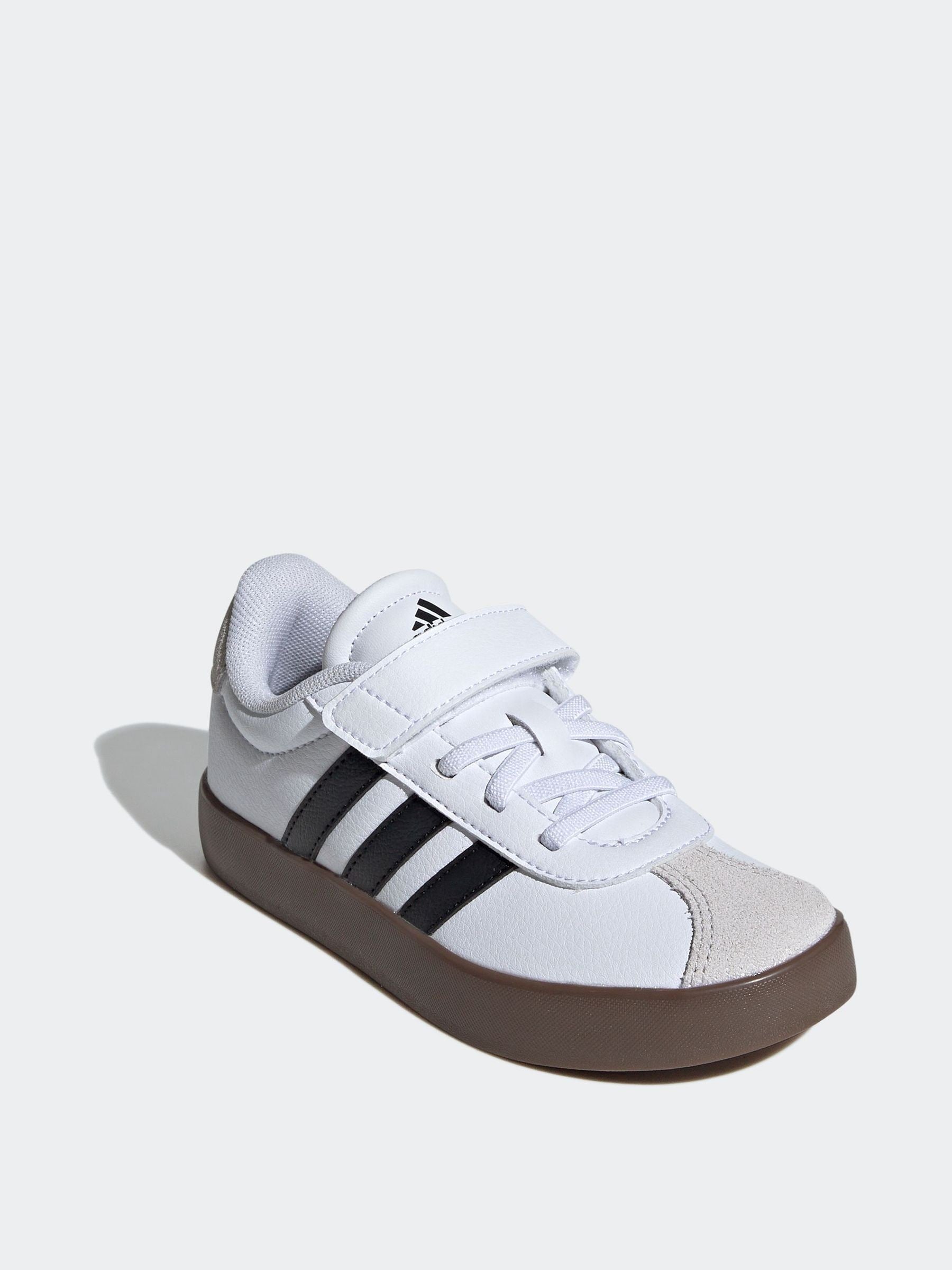 adidas White/Black Vl Court 3.0 Trainers image 3