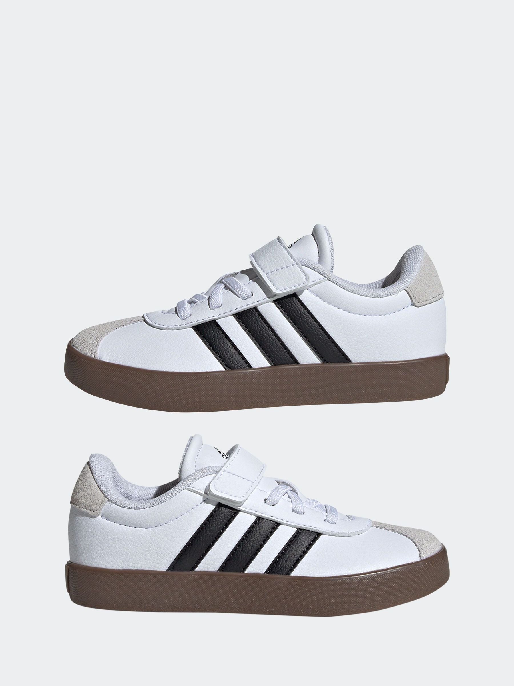 adidas White/Black Vl Court 3.0 Trainers image 5