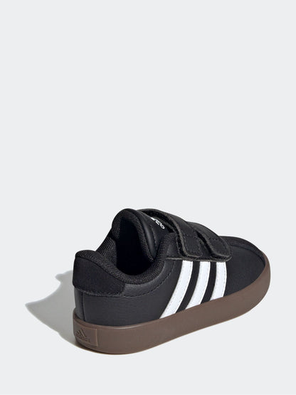 adidas Black/White VL Court 3.0 Hook and Loop Infant Trainers image 4