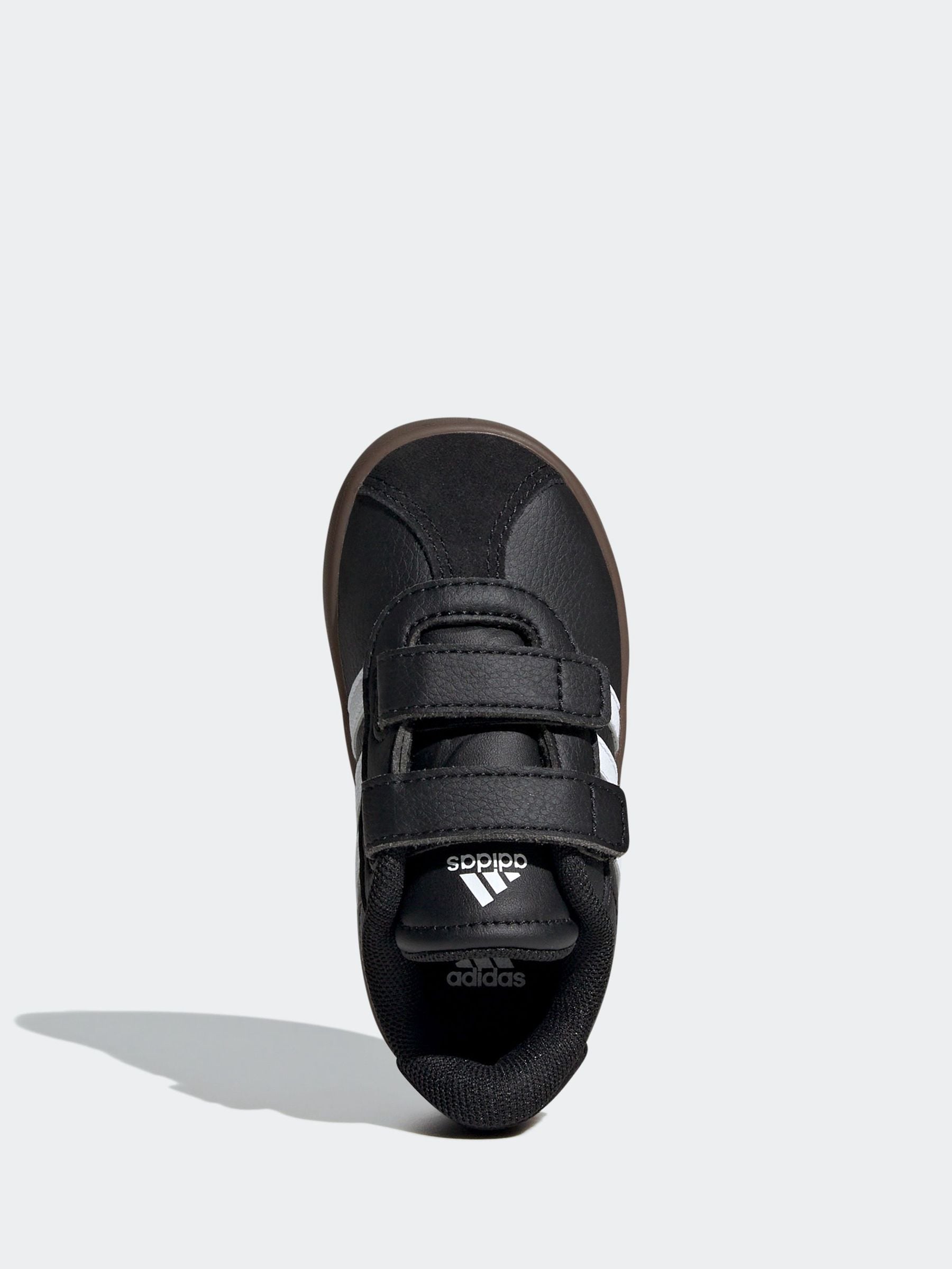 adidas Black/White VL Court 3.0 Hook and Loop Infant Trainers image 6