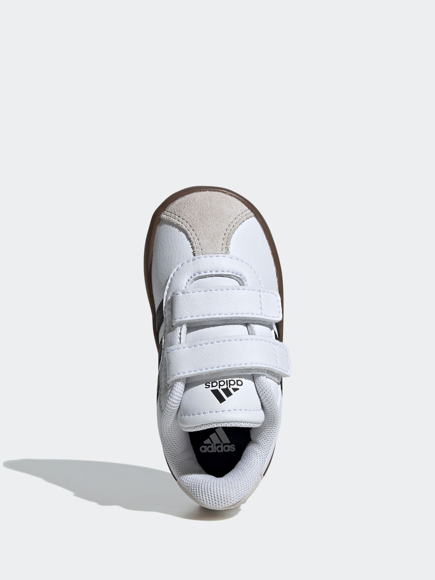 adidas White/Black VL Court 3.0 Hook and Loop Infant Trainers image 6