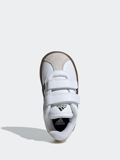 adidas White/Black VL Court 3.0 Hook and Loop Infant Trainers image 6