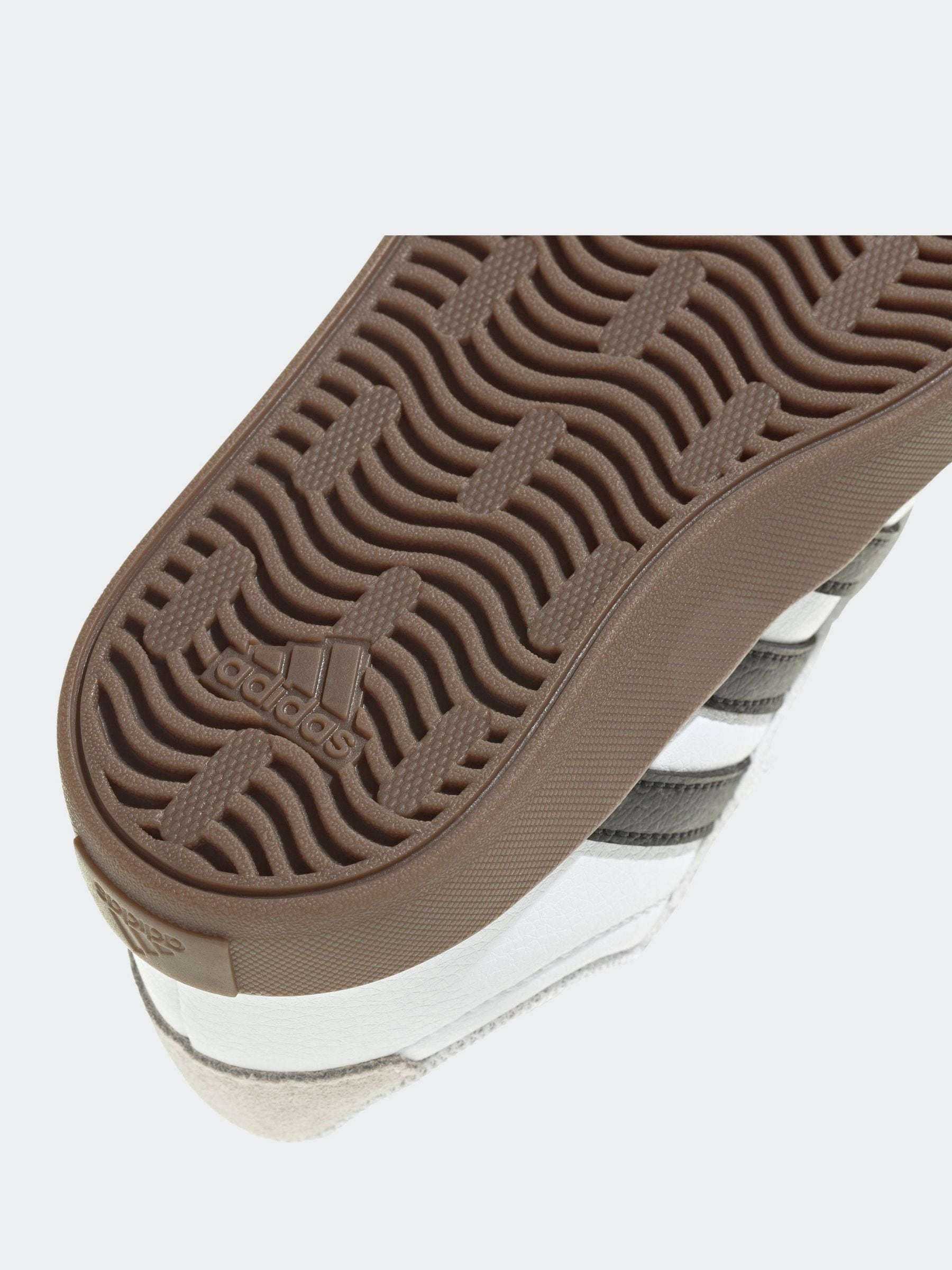 adidas White/Black VL Court 3.0 Hook and Loop Infant Trainers image 9