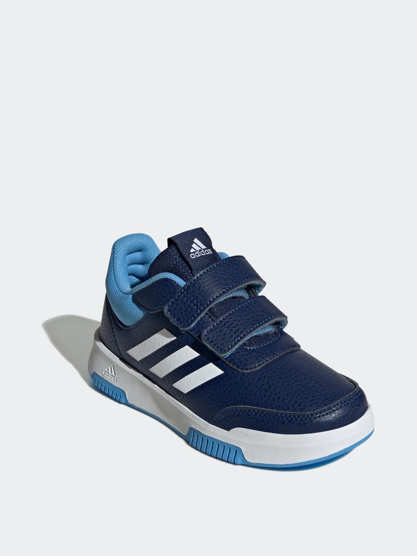 adidas Navy/Blue/White Hook and Loop Tensaur Kids Trainers image 3