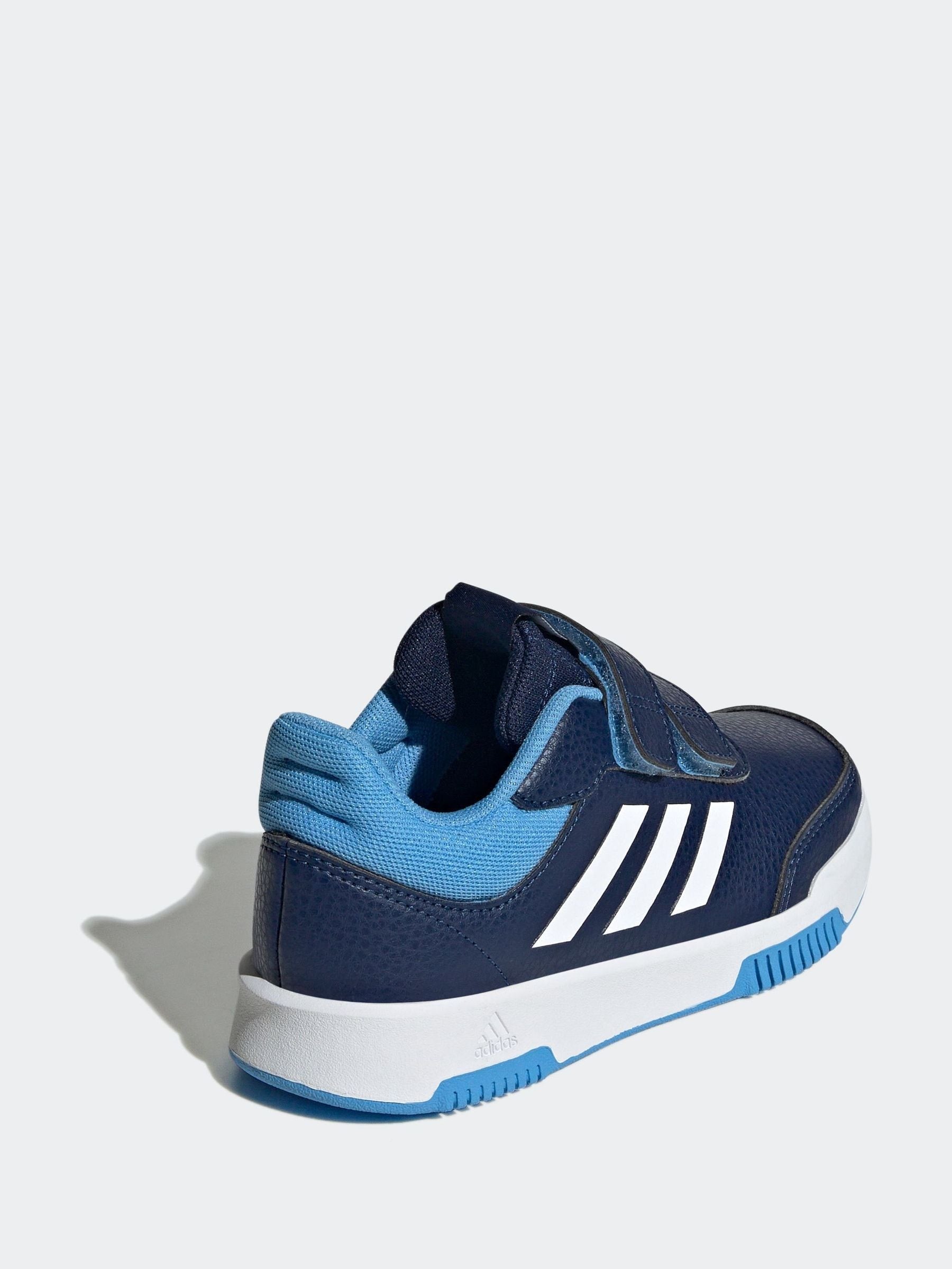 adidas Navy/Blue/White Hook and Loop Tensaur Kids Trainers image 4