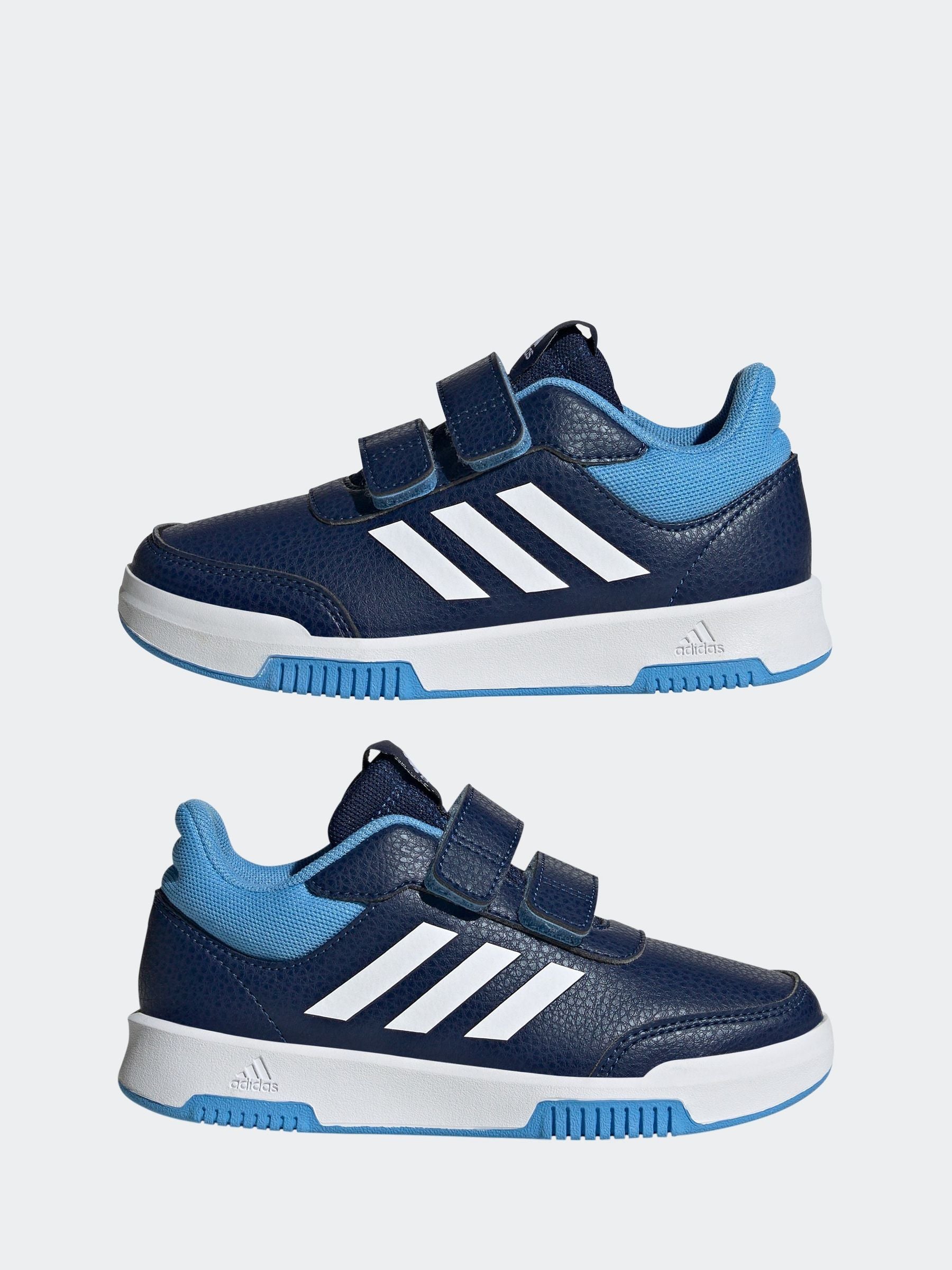 adidas Navy/Blue/White Hook and Loop Tensaur Kids Trainers image 7