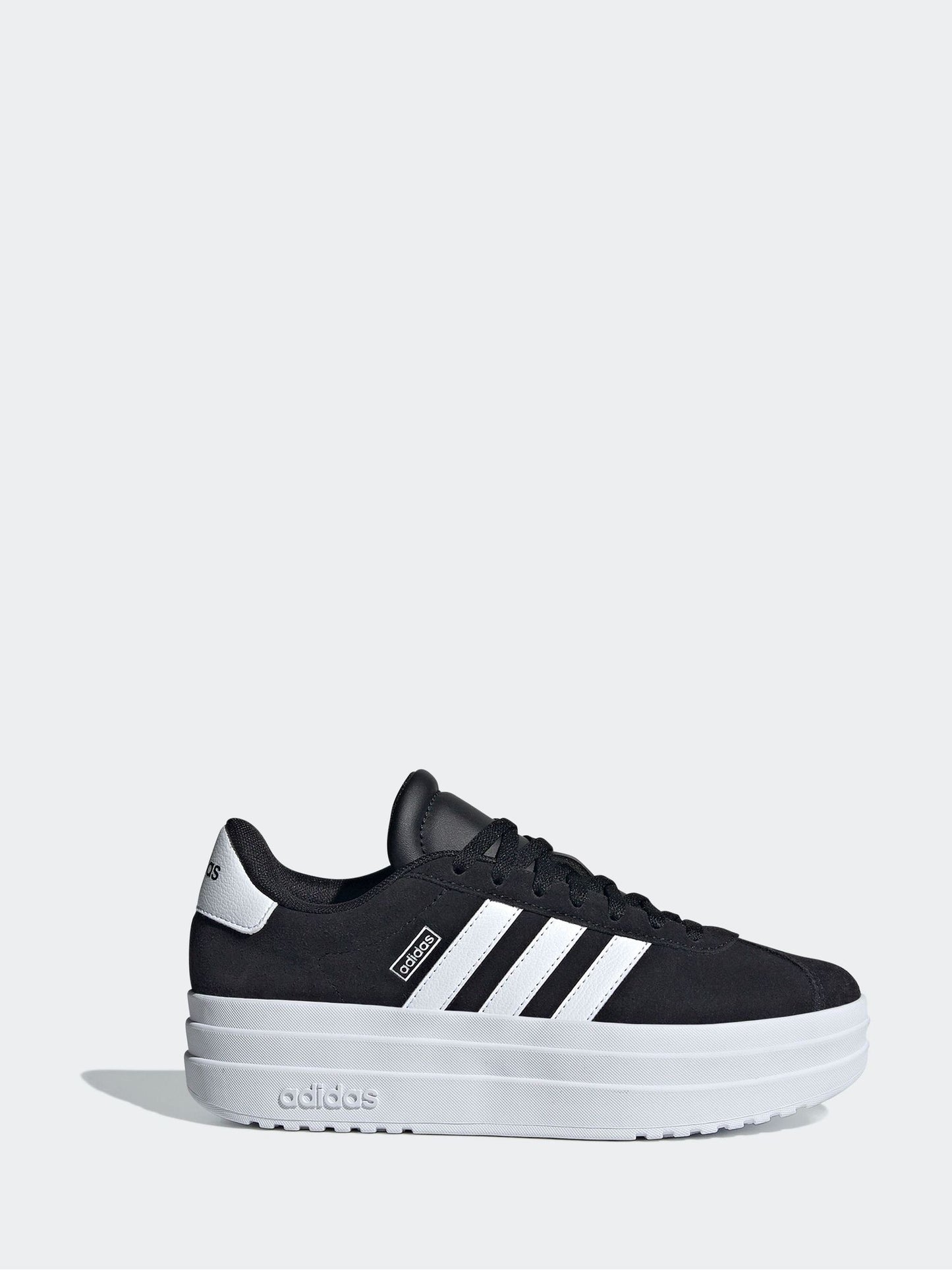 adidas Black/White VL Court Bold Lace Junior Trainers image 2