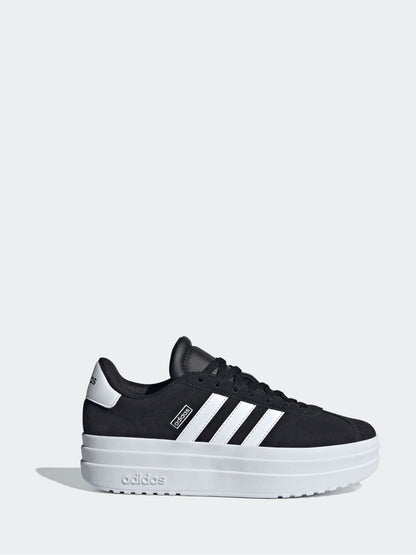adidas Black/White VL Court Bold Lace Junior Trainers image 2