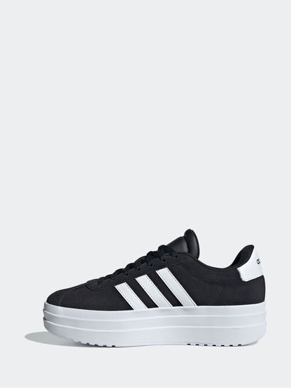 adidas Black/White VL Court Bold Lace Junior Trainers image 3