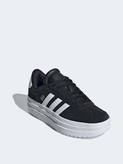adidas Black/White VL Court Bold Lace Junior Trainers image 4