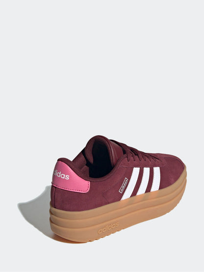 adidas Burgundy Red VL Court Bold Lace Junior Trainers image 5