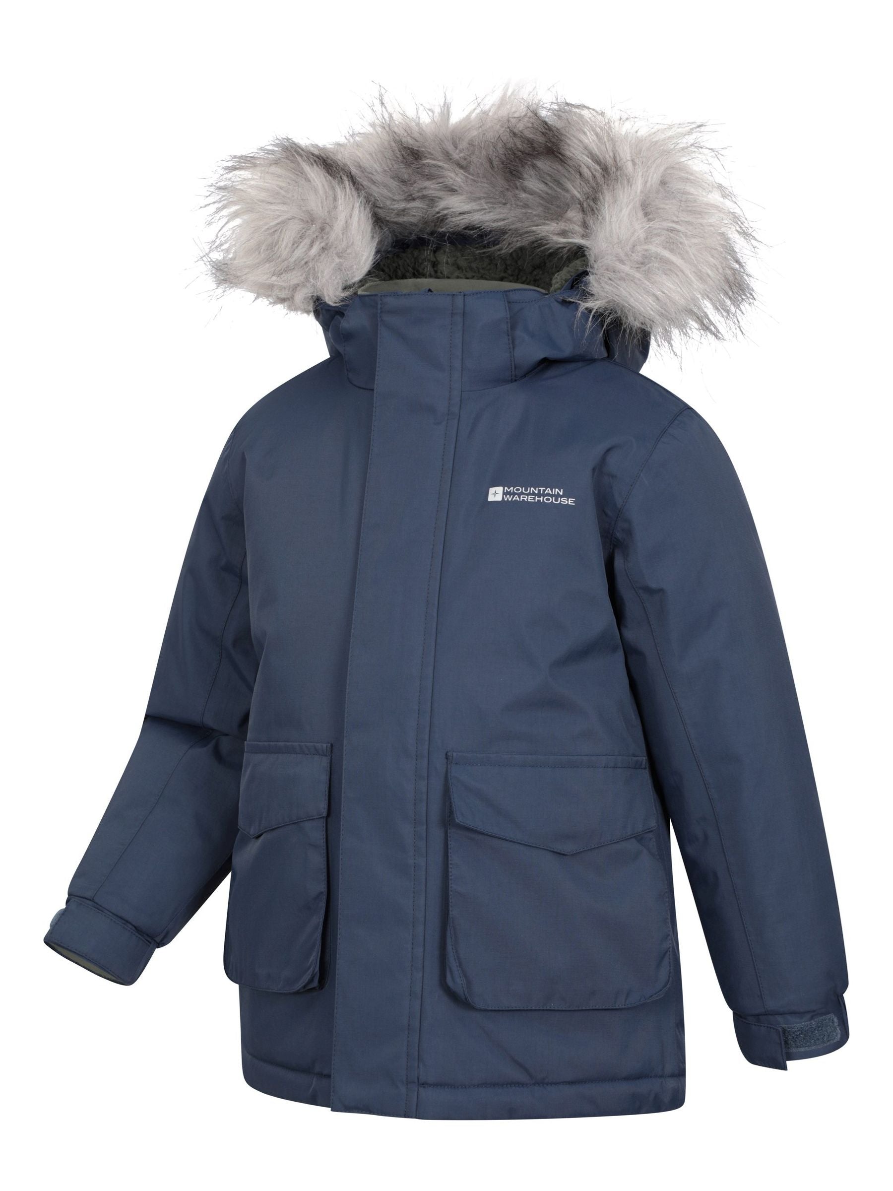 Dsiney Kidz - Mountain Warehouse Blue Kids Ranger Plain Water Resistant Jacket image 5