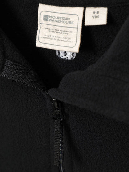 Dsiney Kidz - Mountain Warehouse Black Camber II Kids Half Zip Fleece image 5