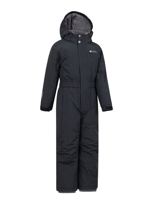 Dsiney Kidz - Mountain Warehouse Black Cloud Kids All In One Waterproof Fleece Lined Snowsuit image 2